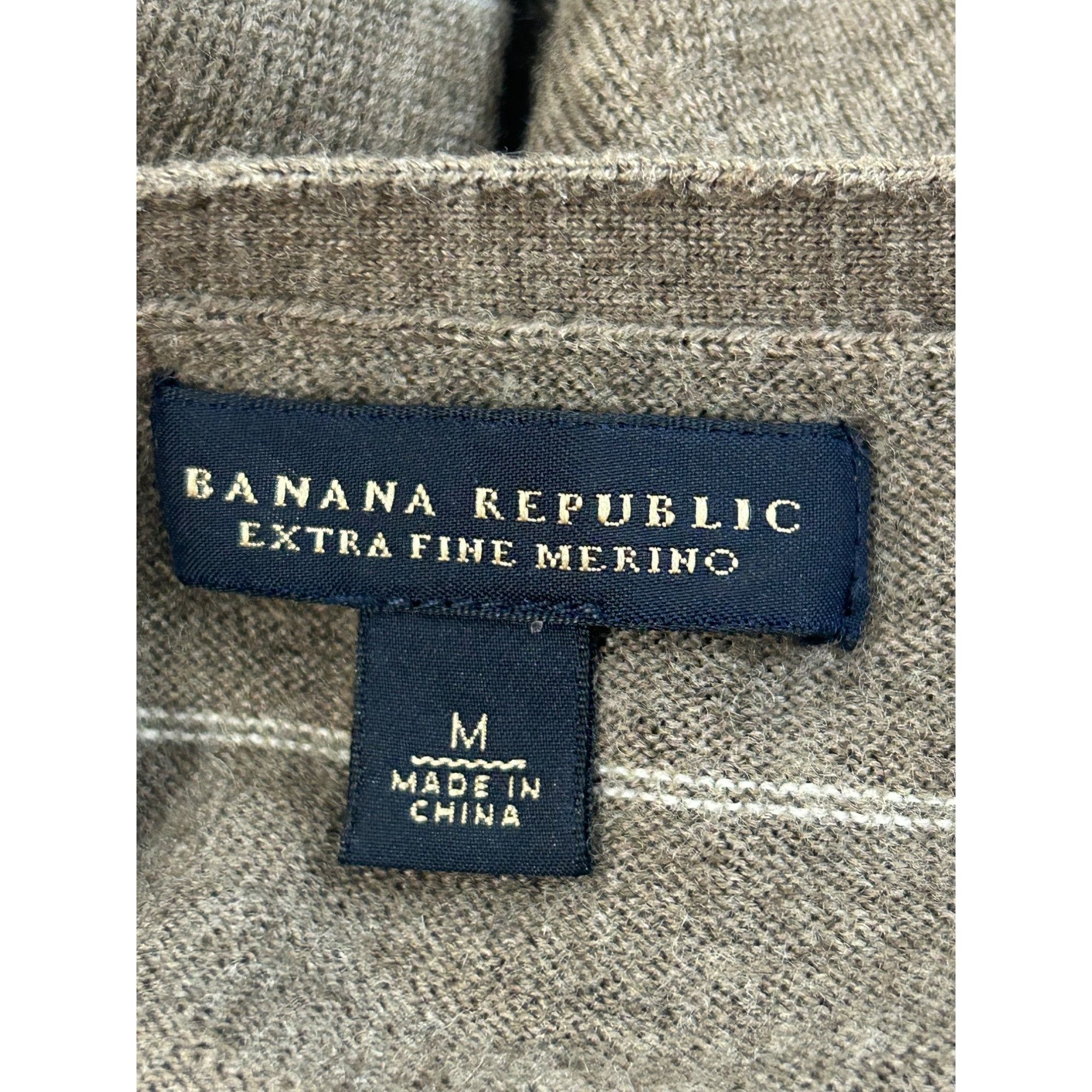 Banana Republic Banana Republic Men’s Sweater M Brown Blue/Grey White Thin S Size US M / EU 48-50 / 2 - 5 Thumbnail