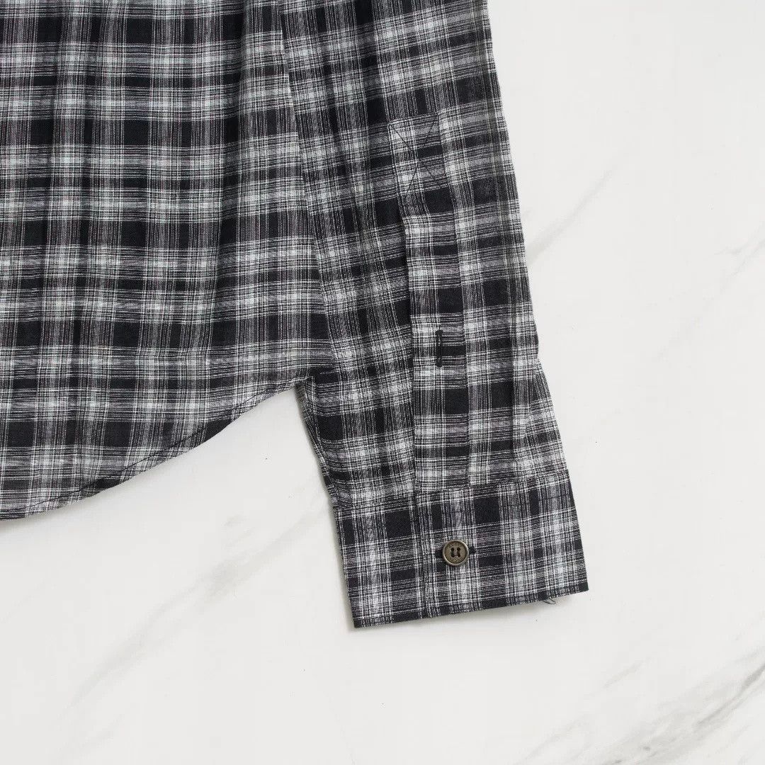 Gucci Gucci Men's Black White Plaid Shirt Size US M / EU 48-50 / 2 - 6 Thumbnail