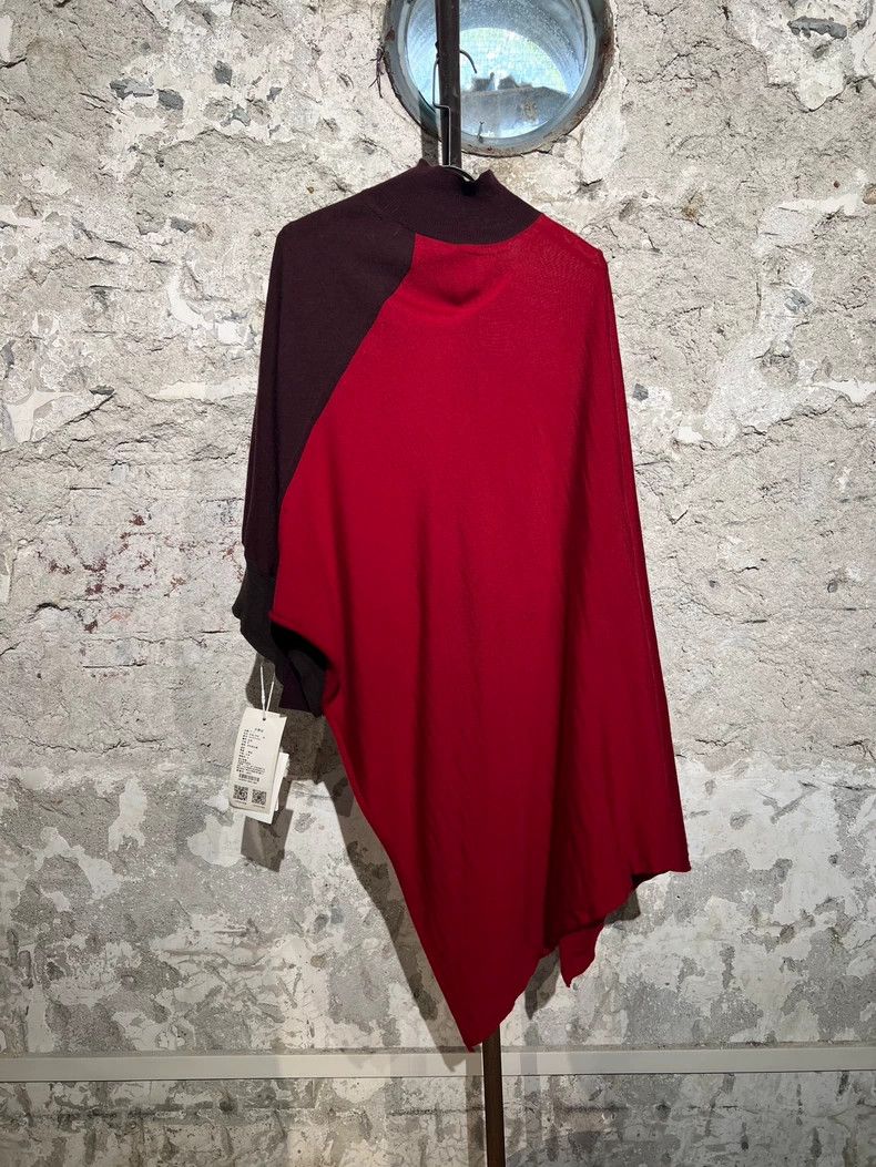 Y's Y's Color-block irregular wool pullover Cape sweater Size US M / EU 48-50 / 2 - 2 Thumbnail