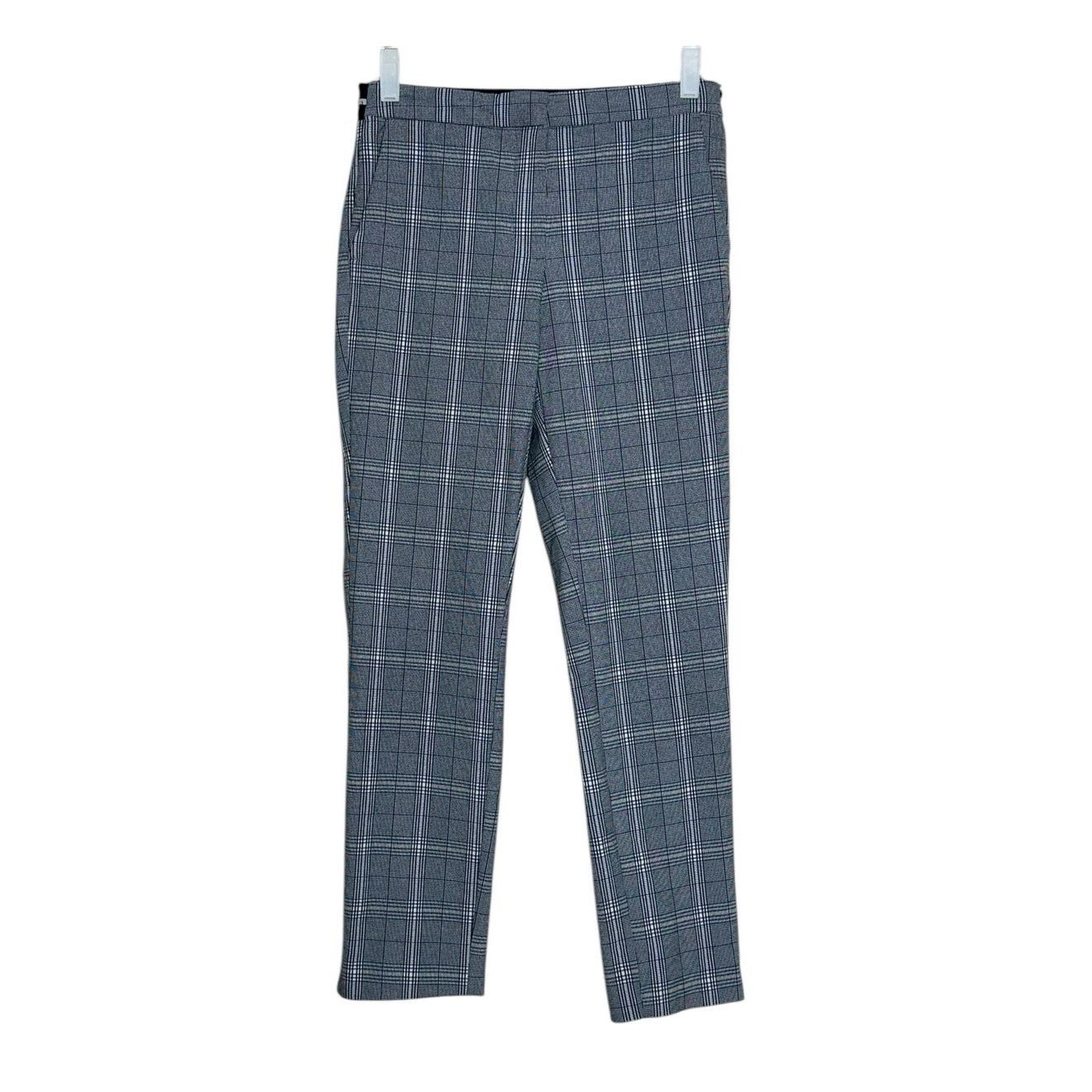 Zara Zara blue plaid straight leg mid rise ankle pants size M Size 28" / US 6 / IT 42 - 1 Thumbnail