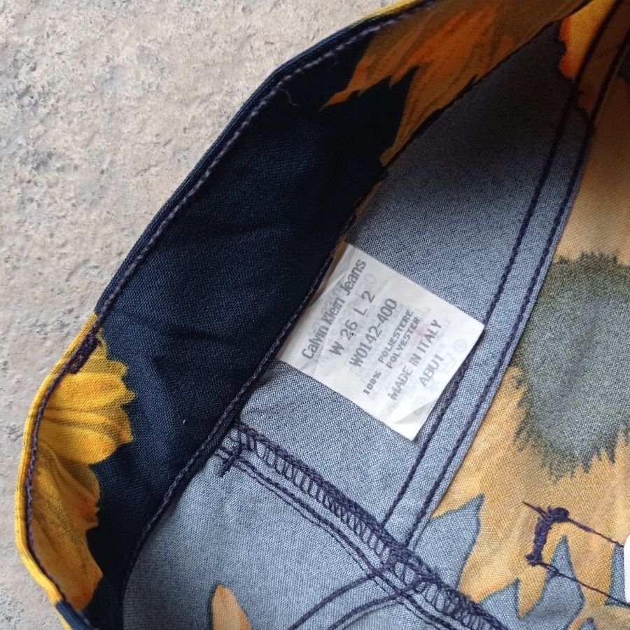Calvin Klein × Vintage 90s calvin klein jeans original floral full print Size 26" / US 2 / IT 38 - 4 Thumbnail