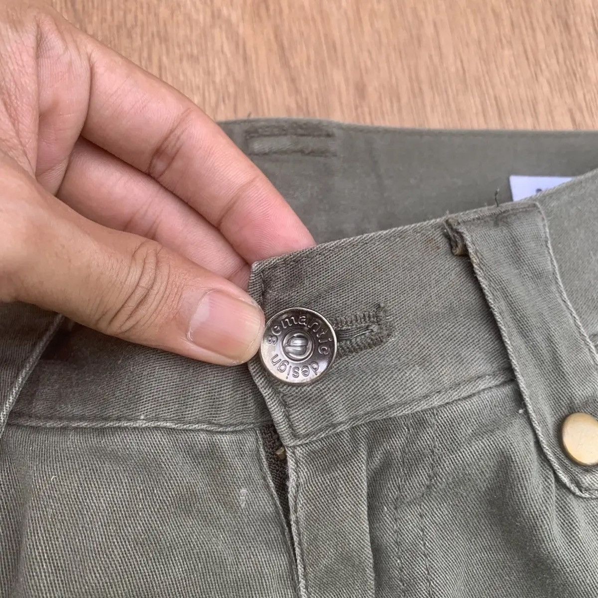 Japanese Brand RARE ‼️DOUBLE KNEE TROUSERS SEMATIC DESIGN CARGO FADED PANTS Size US 31 - 5 Thumbnail