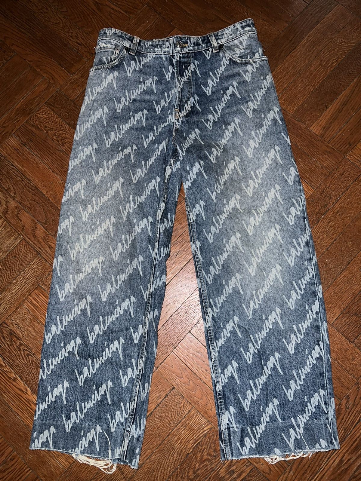 Balenciaga Balenciaga script jeans | Grailed