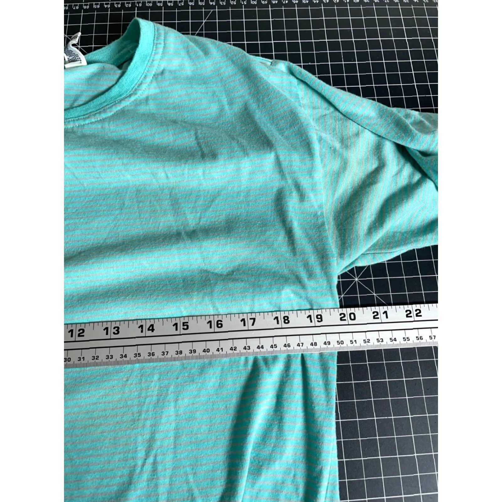 Saturdays NYC VTG Saturdays Striped T-Shirt Adult Large Green Single Stitch Thin Skater Surf Size US L / EU 52-54 / 3 - 5 Thumbnail
