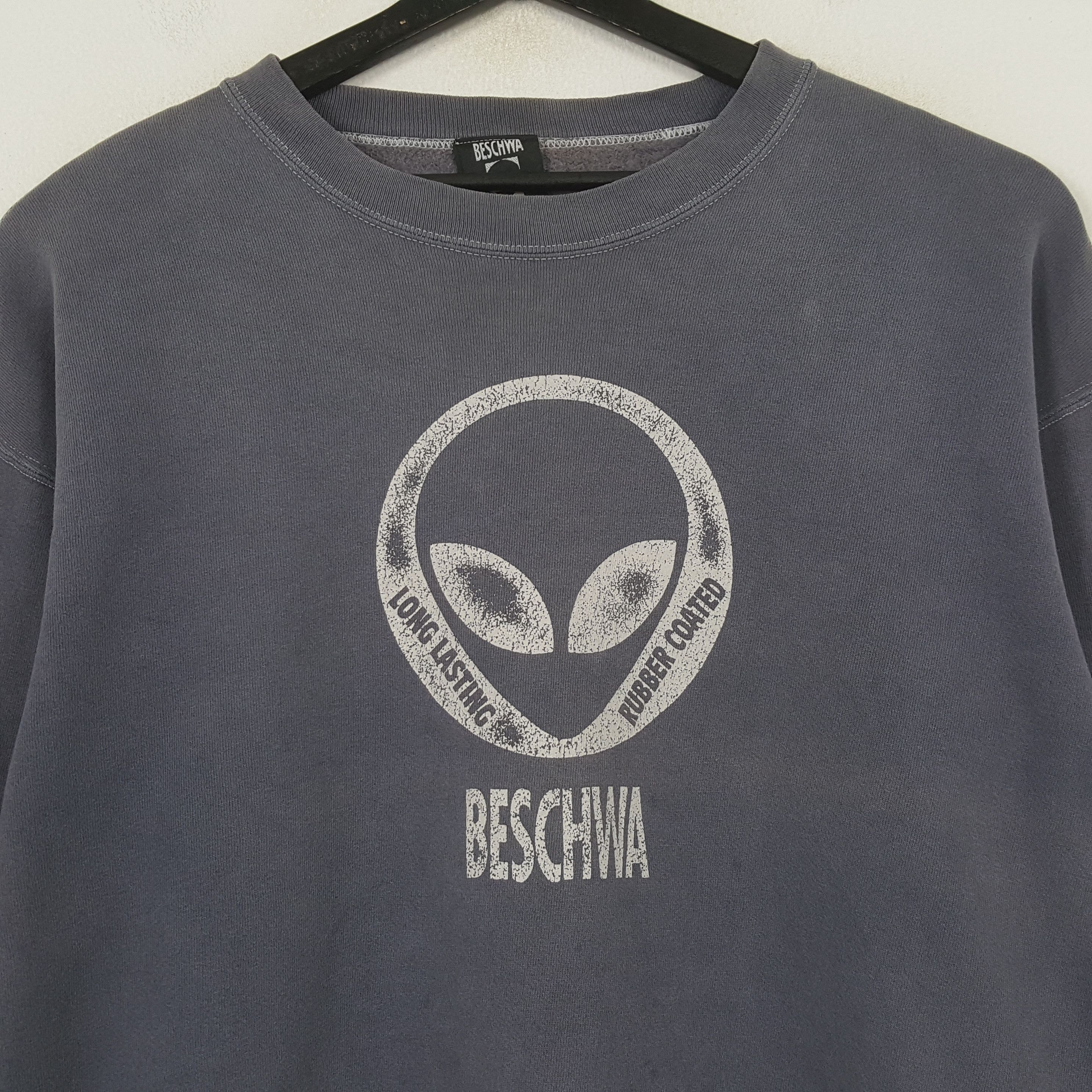 Vintage BESCHWA Alien Design Streetwear Style Sweatshirt C288N19 Size US XL / EU 56 / 4 - 2 Thumbnail