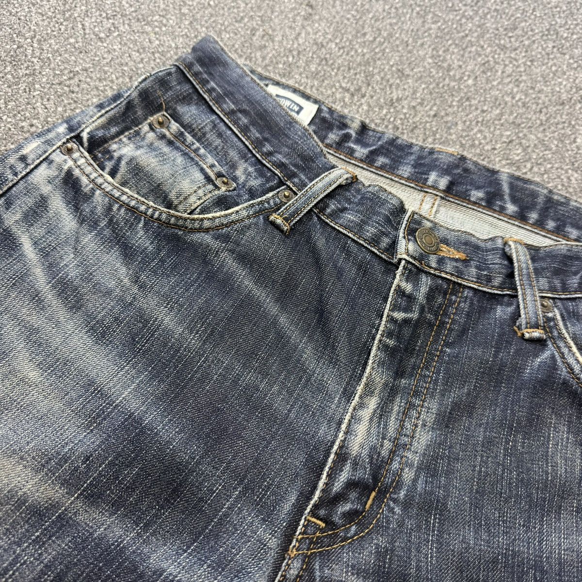 Kapital Vintage Edwin 403 Japanese Denim Distressed Fade Indigo Jean Size US 30 / EU 46 - 14 Thumbnail