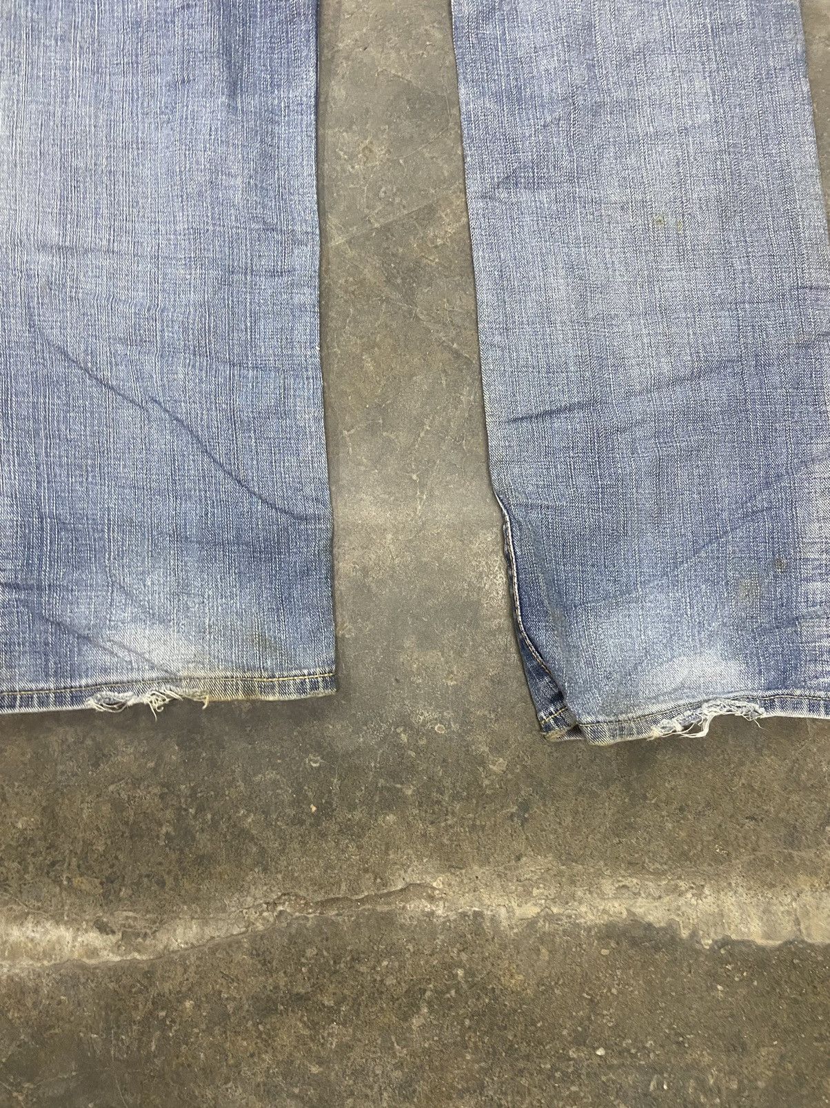 KMRii 🔥 Edwin 503 jeans Edwin Blue trip washed distressed Size US 33 - 16 Thumbnail