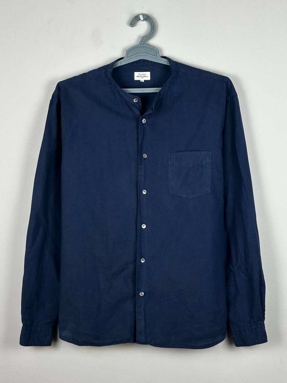 Hartford Hartford Scandinavian Stand Collar Navy Shirts Size: XXL Size US XXL / EU 58 / 5 - 1 Thumbnail