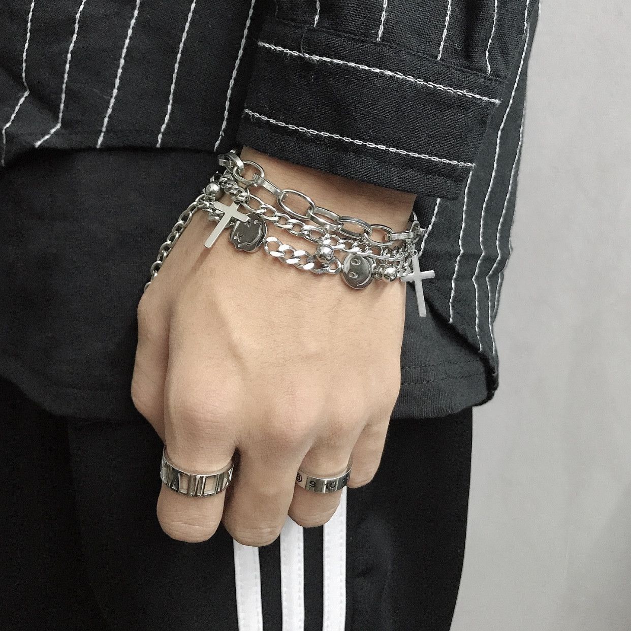 Jewelry Cross Future Bracelet Y2K Punk Chain Gotch Bracelets Chains Size ONE SIZE - 3 Thumbnail