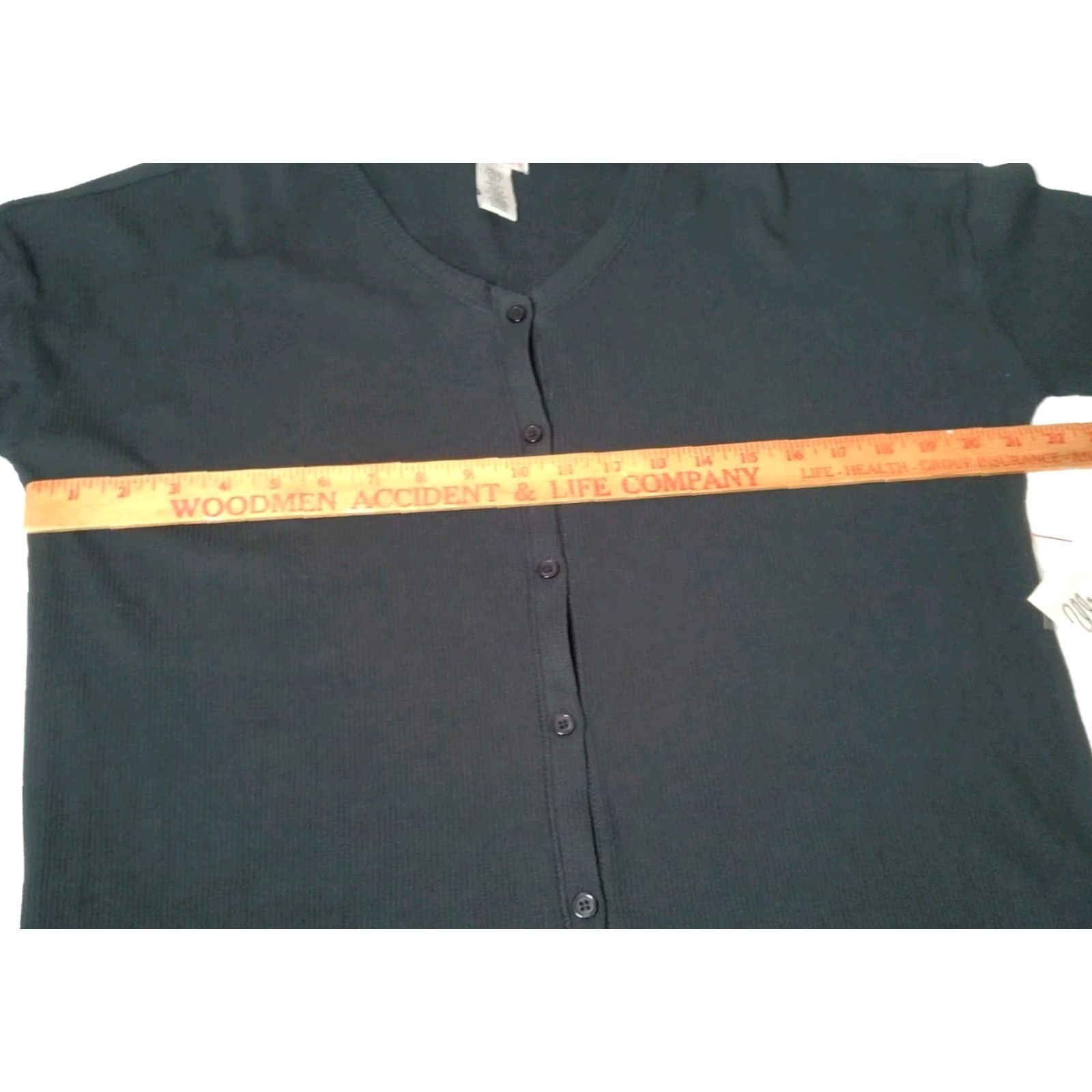 Wrangler VINTAGE Wrangler Wrancher Shirt Women Large Blue Thermal Button Front Long Sleeve Knit Workwear Size L / US 10 / IT 46 - 6 Thumbnail
