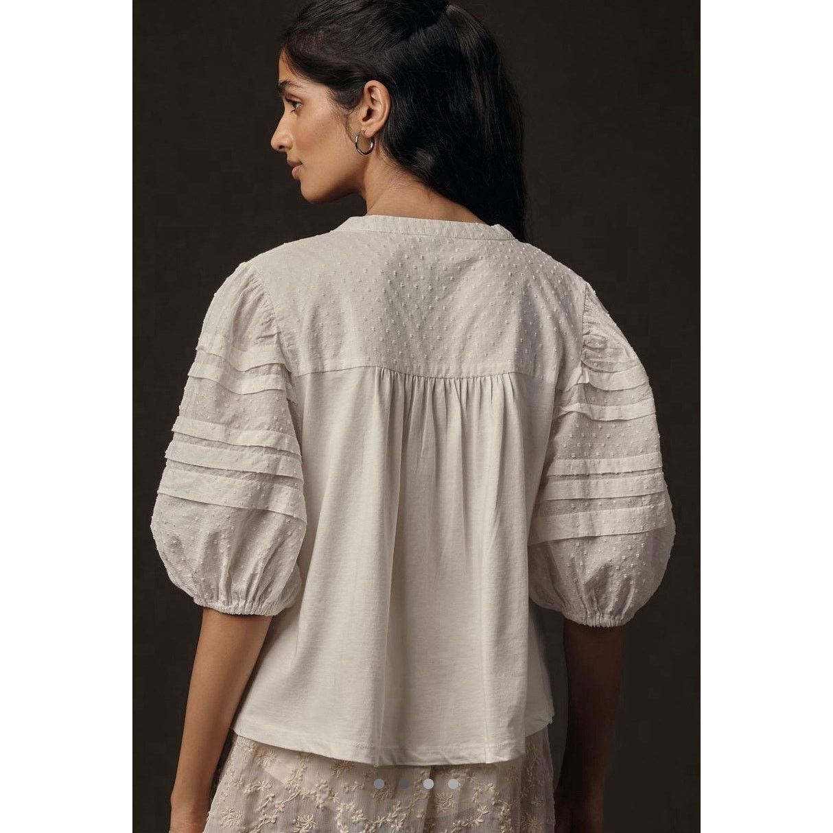 Anthropologie NWT Anthropologie Puff Sleeve Swiss Dot Blouse Size M / US 6-8 / IT 42-44 - 2 Thumbnail