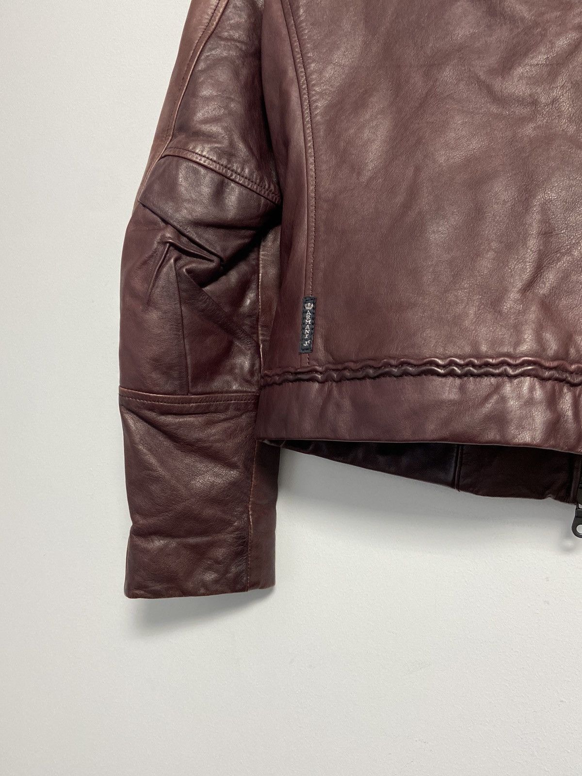 Giorgio Armani Giorgio Armani Vintage Leather Jacket Size M / US 6-8 / IT 42-44 - 19 Thumbnail