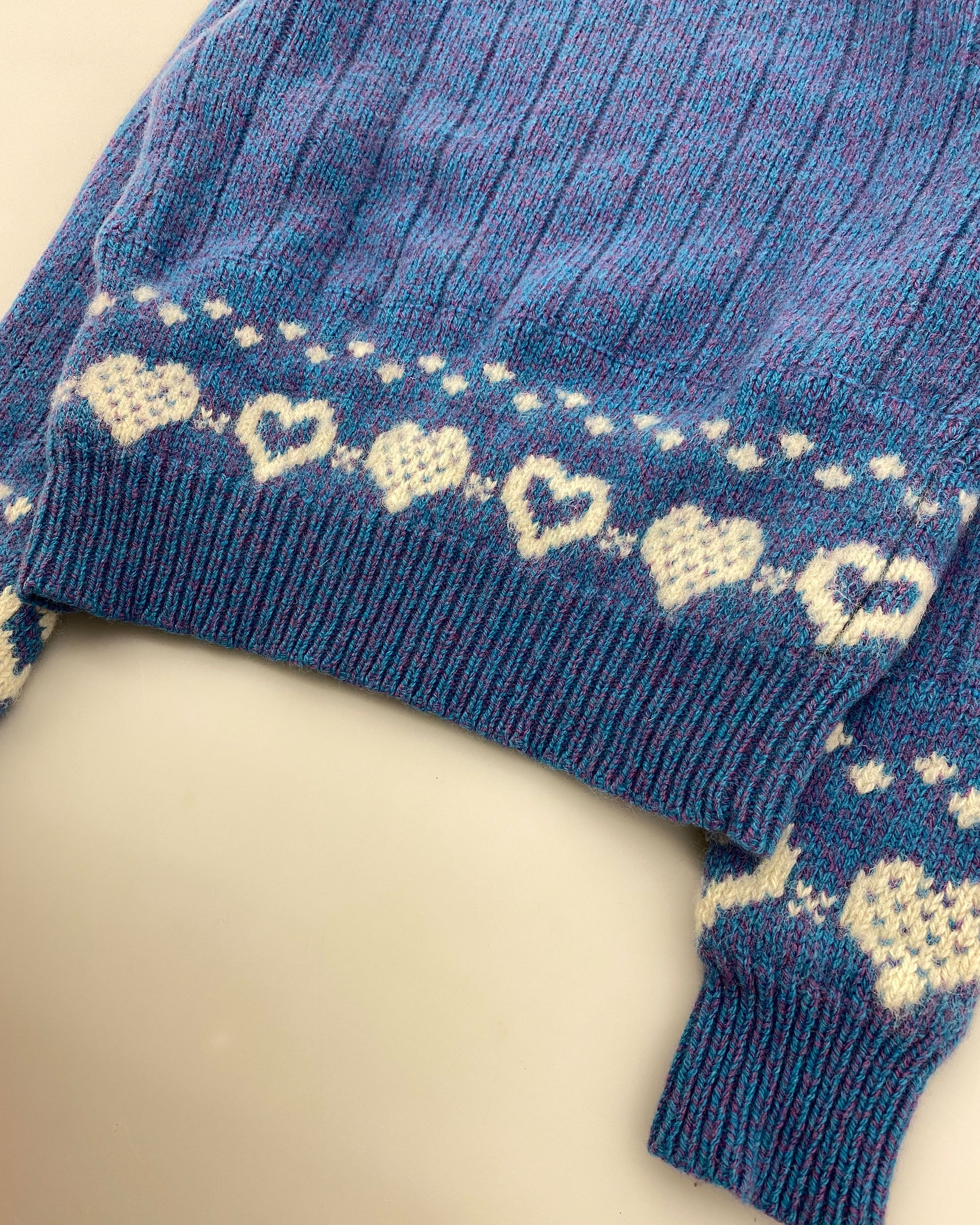 Woolrich Woolen Mills 1980s Hearts Wool Knit Sweater Size M / US 6-8 / IT 42-44 - 4 Thumbnail