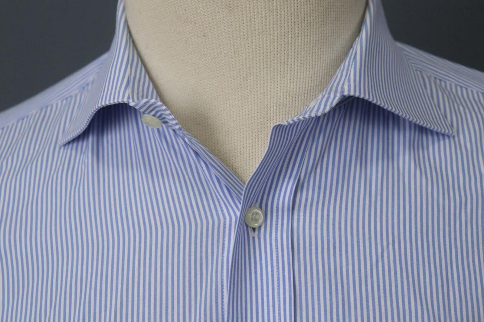 Designer Boggi 100% Cotton White Button Front Dress Shirt Size 40 Size 38R - 4 Thumbnail
