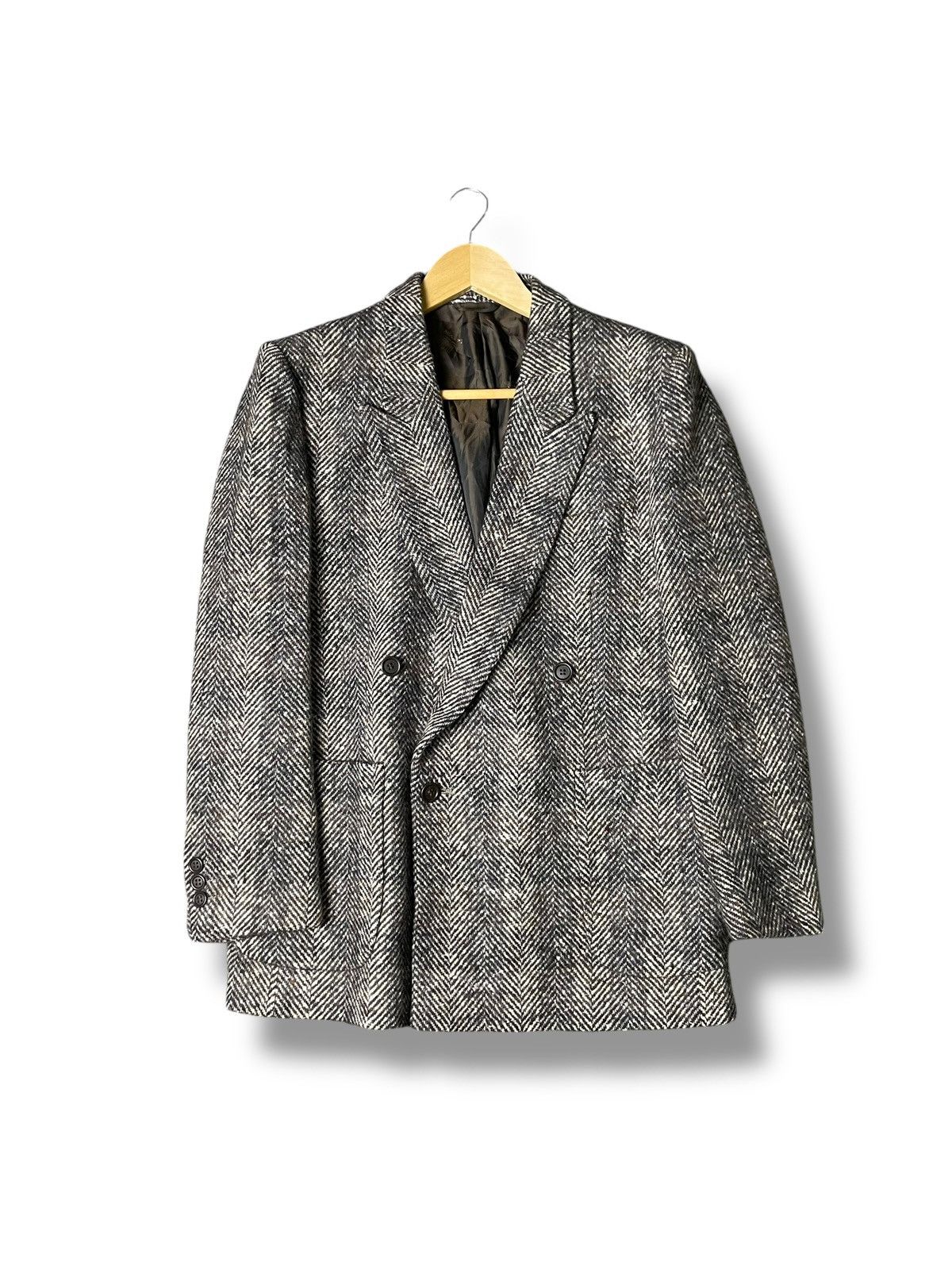 Lanvin × Vintage Lanvin Paris Textured Double Breasted Coat (55) Size US XXS / EU 40 - 1 Thumbnail