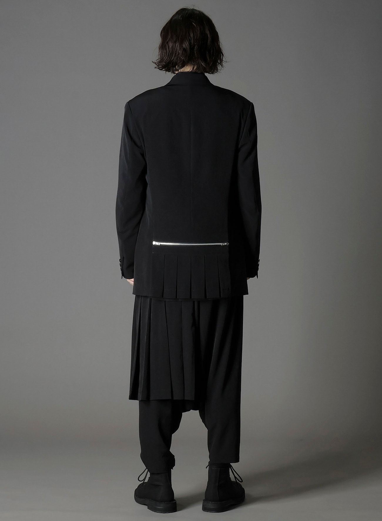 Yohji Yamamoto Yohji Yamamoto Ground Y - CREPE DE CHINE BAG PLEATED JACKET Size US L / EU 52-54 / 3 - 4 Thumbnail