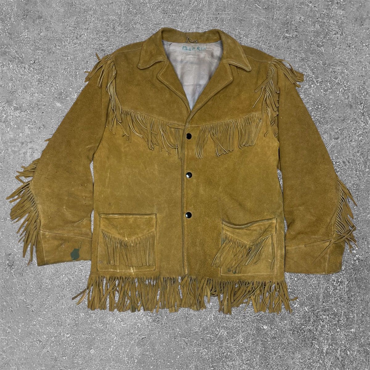 Vintage Vintage 50s 60s Joo Kay Western Fringe Hippie Leather Jacket Size M / US 6-8 / IT 42-44 - 1 Thumbnail