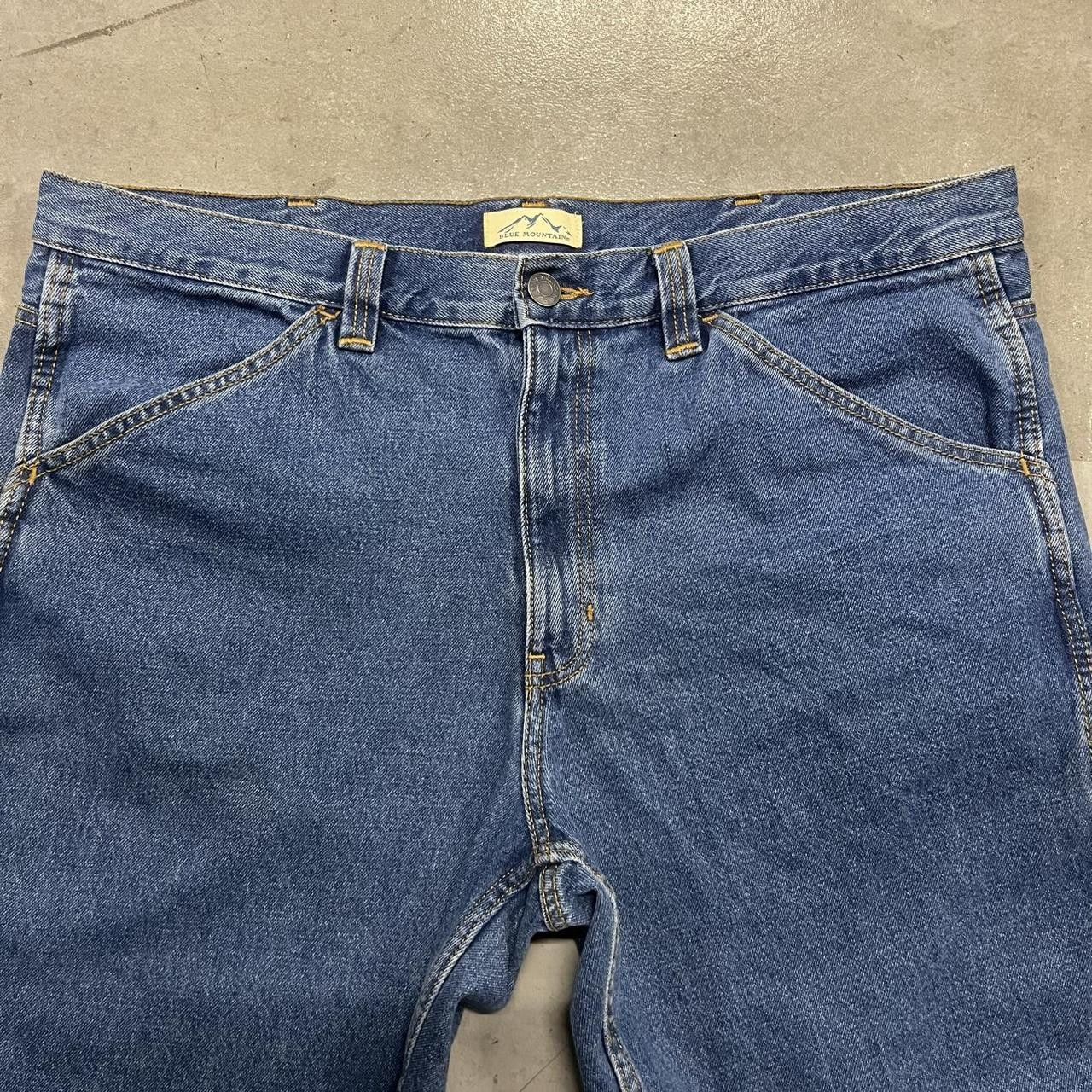 Japanese Brand × Vintage Vintage Y2K Super Baggy Wide Leg Dark wash Denim Jeans! Size US 40 / EU 56 - 4 Thumbnail