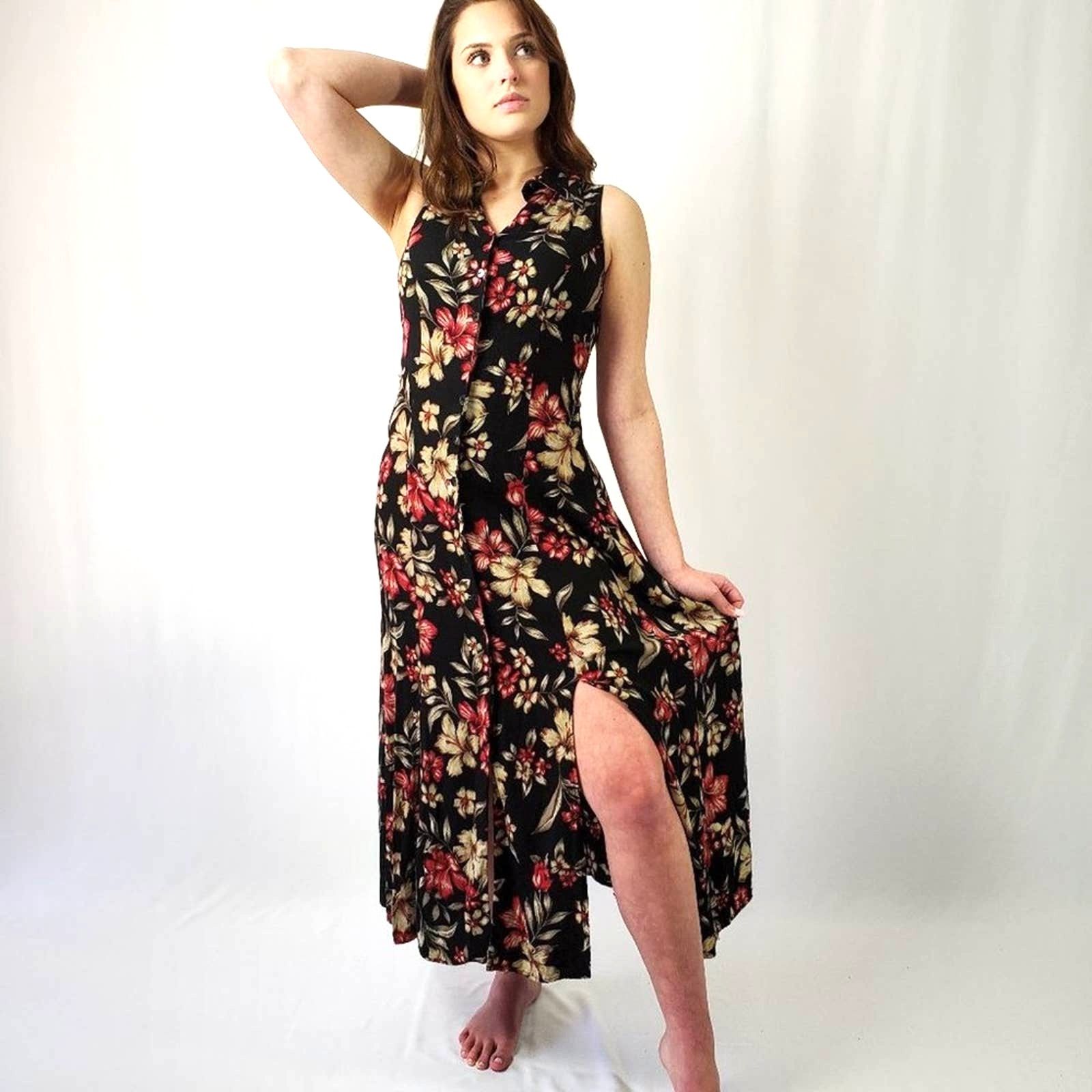 Vintage Vintage Bentley Floral Prairie Maxi Dress - 8 Size M / US 6-8 / IT 42-44 - 1 Thumbnail