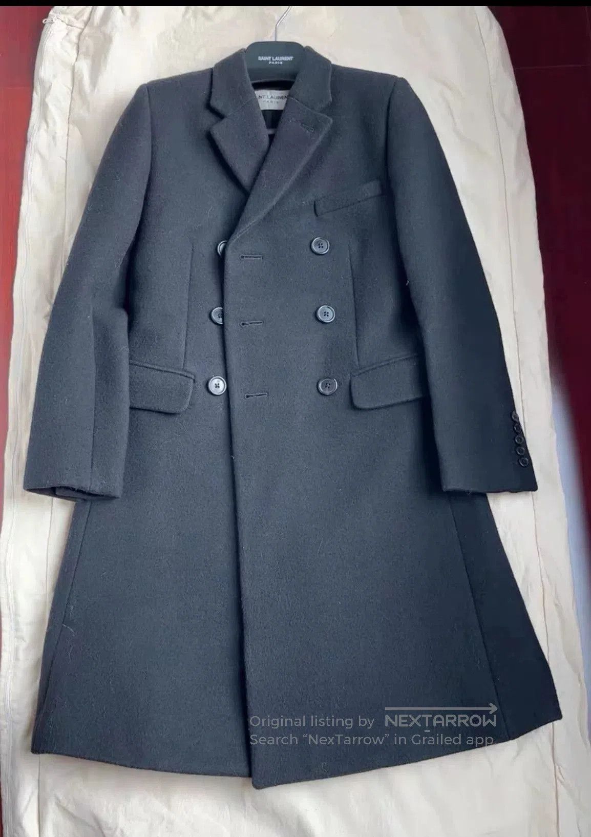 Saint Laurent Paris SAINT LAURENT Black Wool Slim Coat Size 36. Size US M / EU 48-50 / 2 - 1 Thumbnail