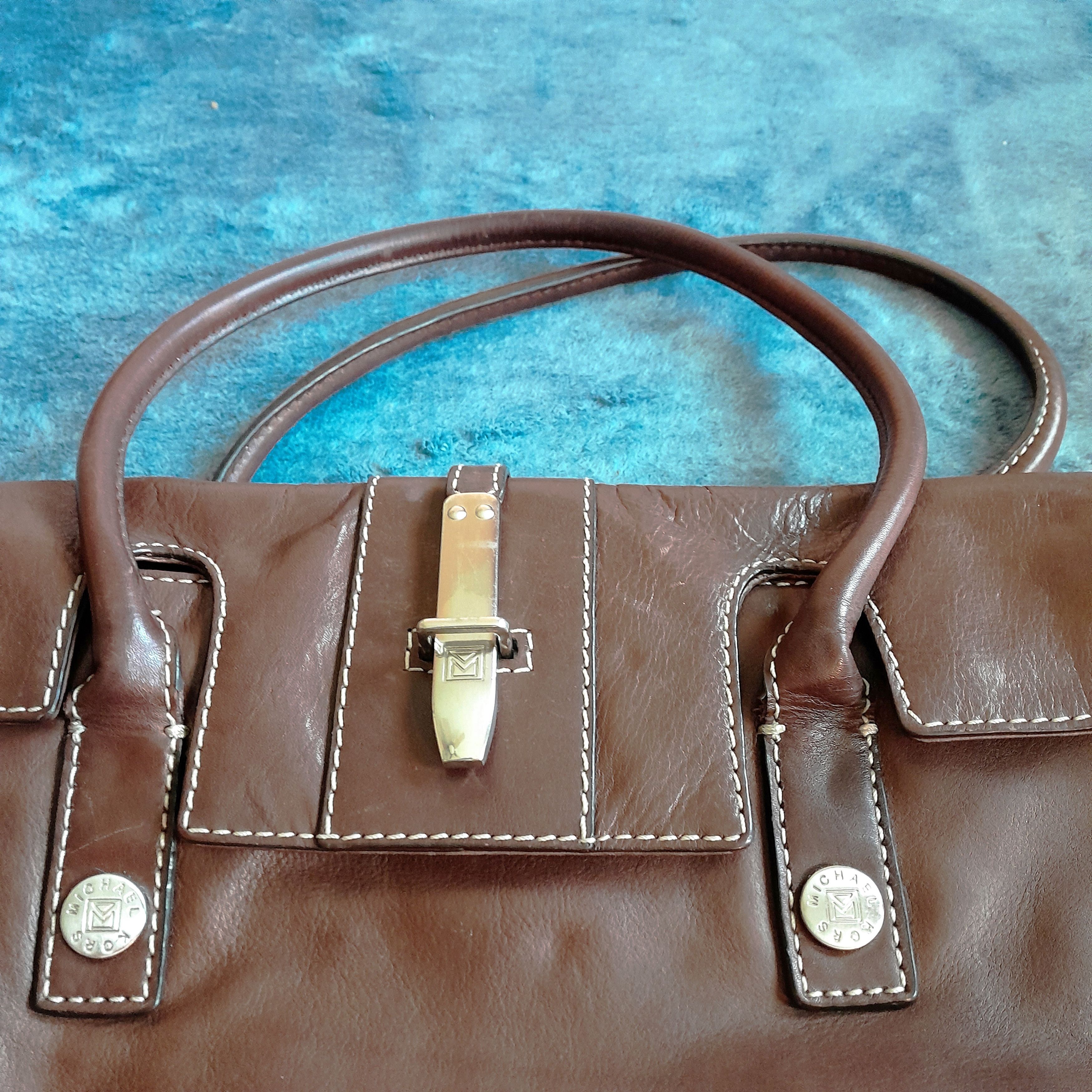 Michael Kors Michael Kors Brown Patent Leather Shoulder Bag Size ONE SIZE - 5 Thumbnail