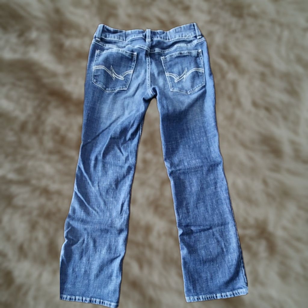Wrangler Wrangler Jeans Boot Cut 32x30.5 Blue Denim Mid-Rise Western Logo Womens Regular Cotton Blend Size 24" / US 00 / IT 34 - 1 Thumbnail