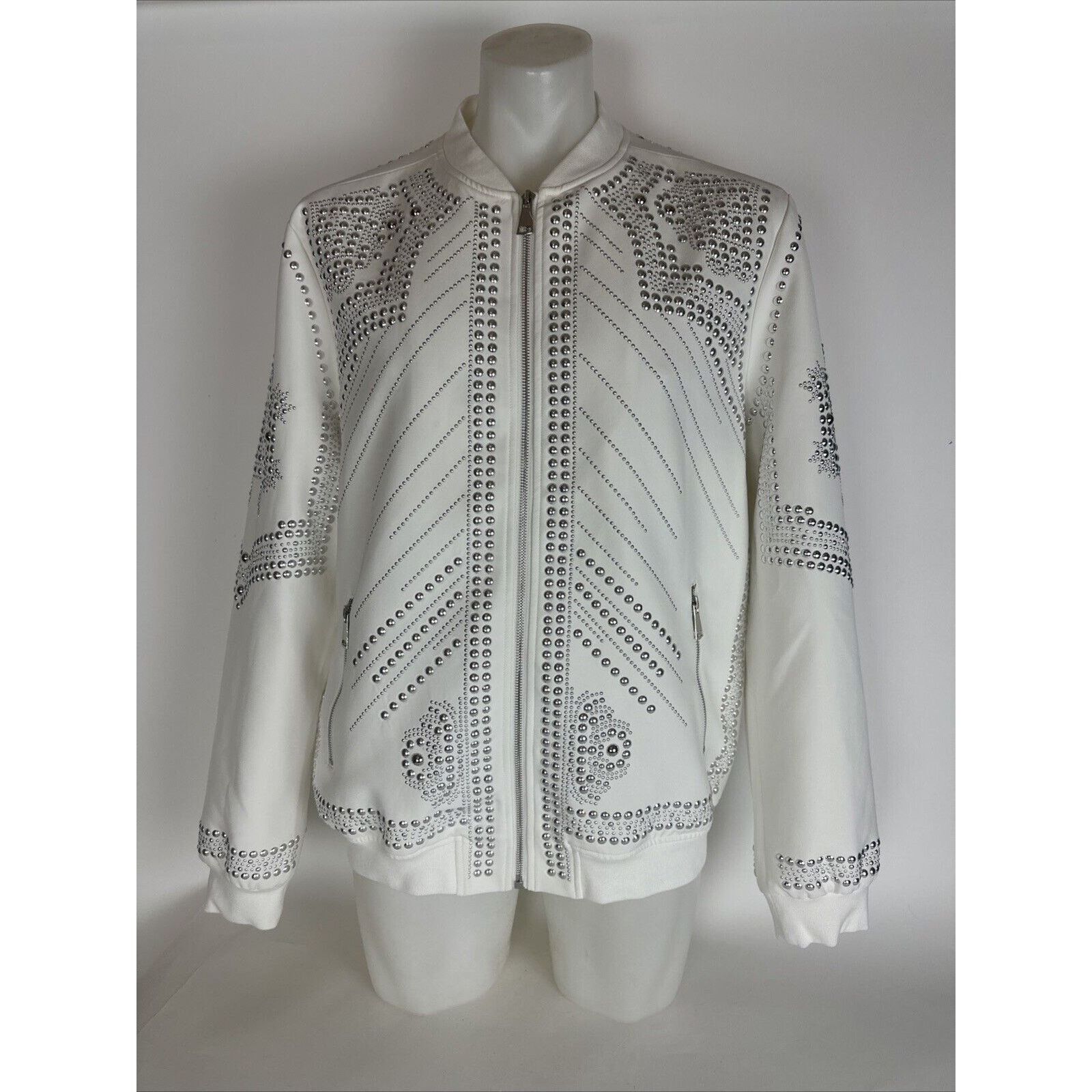 Other Barabas Men's Studded Design Bomber Jacket Size XL Size US XL / EU 56 / 4 - 1 Thumbnail