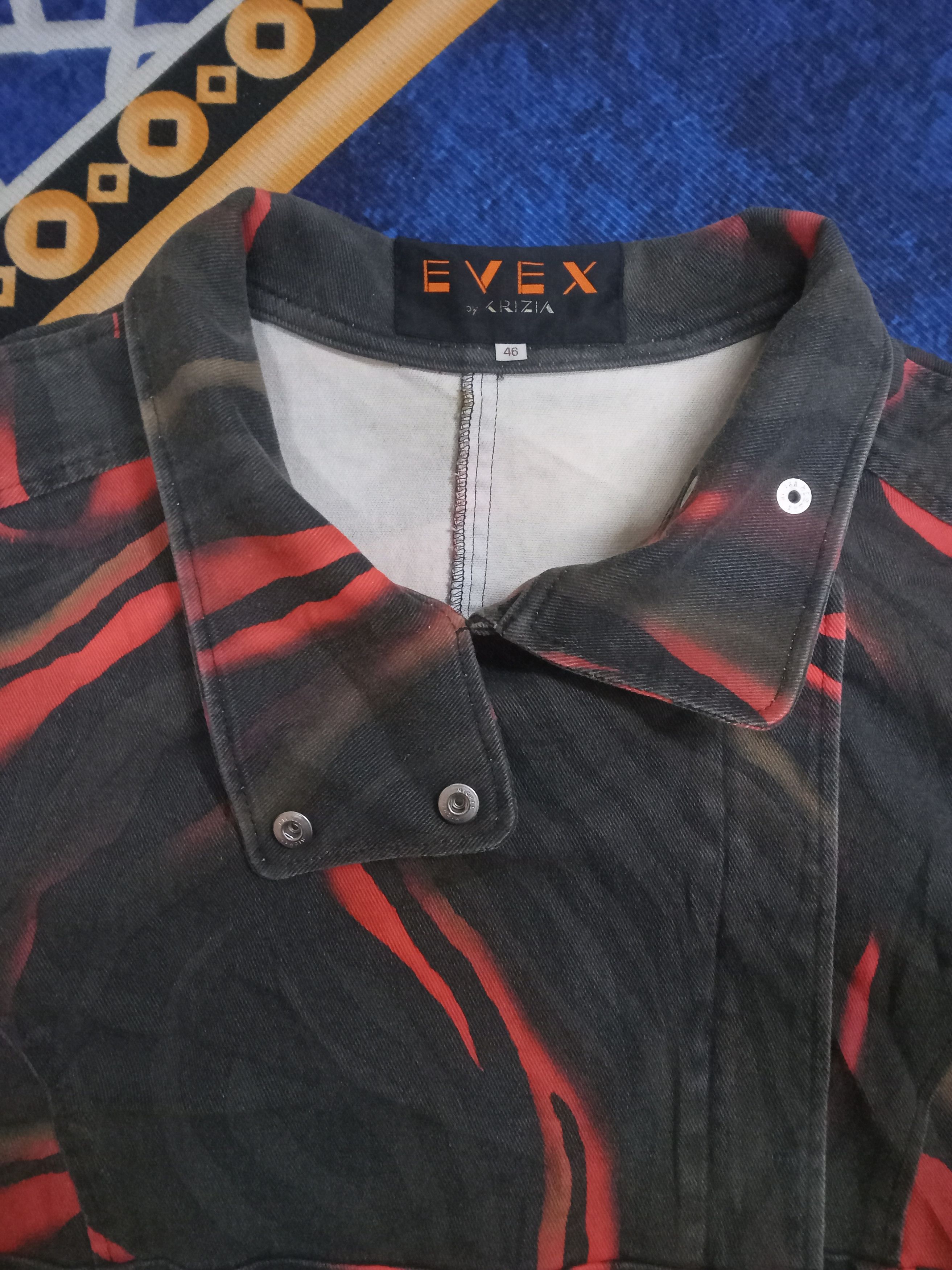 Krizia Evex by Krizia Flame Camo Design Jacket Size L / US 10 / IT 46 - 7 Thumbnail