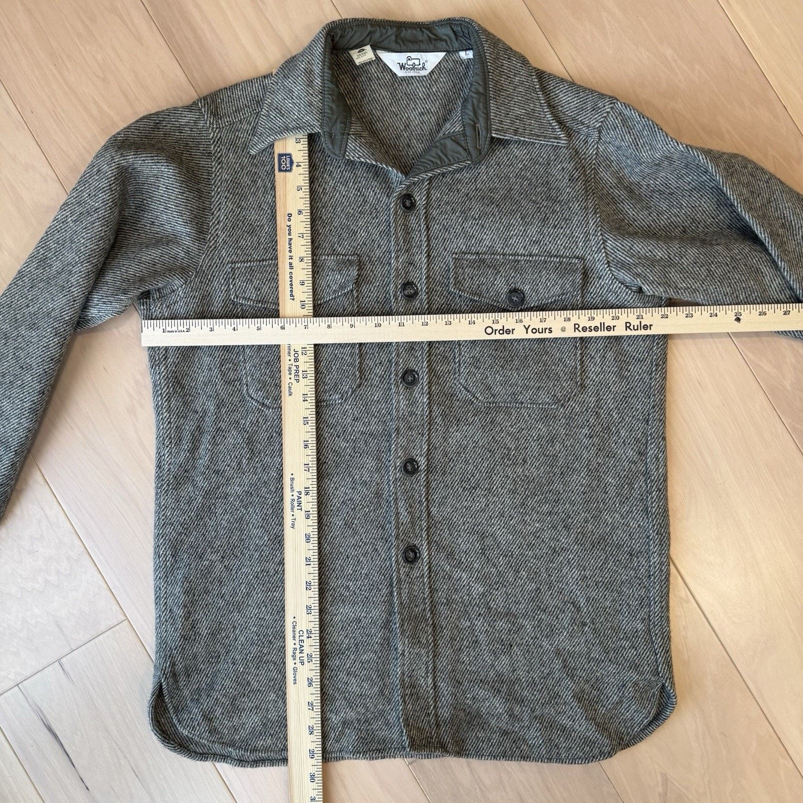 Woolrich Woolen Mills Vintage Woolrich Heavy Wool Shirt Large Gray 70s Button Up Size US L / EU 52-54 / 3 - 3 Thumbnail