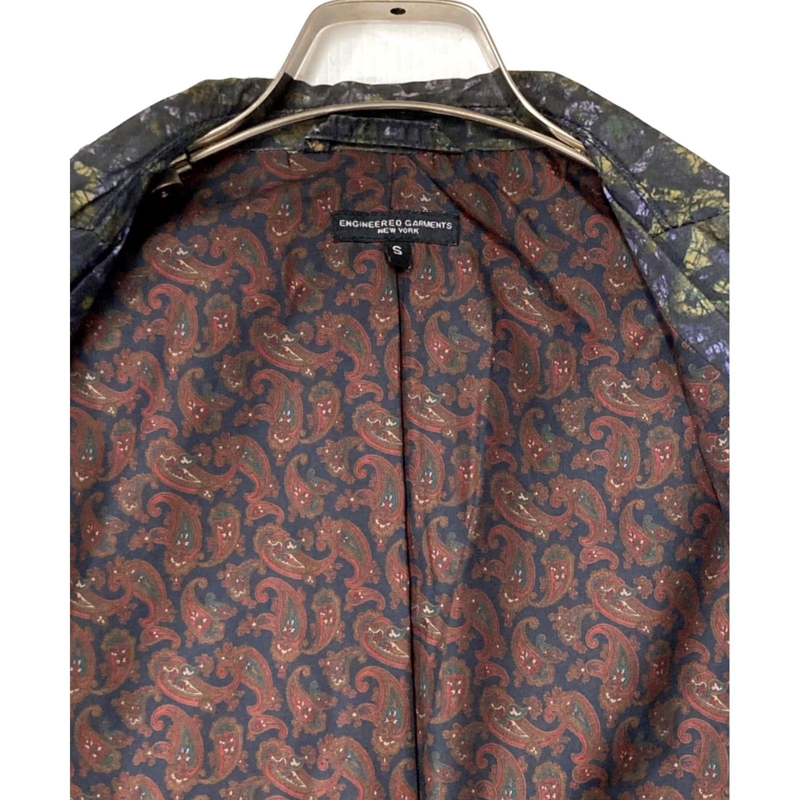 Engineered Garments Engineered Garments Jacket Paisley Inner Tailored Jacket Navy Patterned Cotton S M Mens Tailored Jacket Size US S / EU 44-46 / 1 - 3 Thumbnail