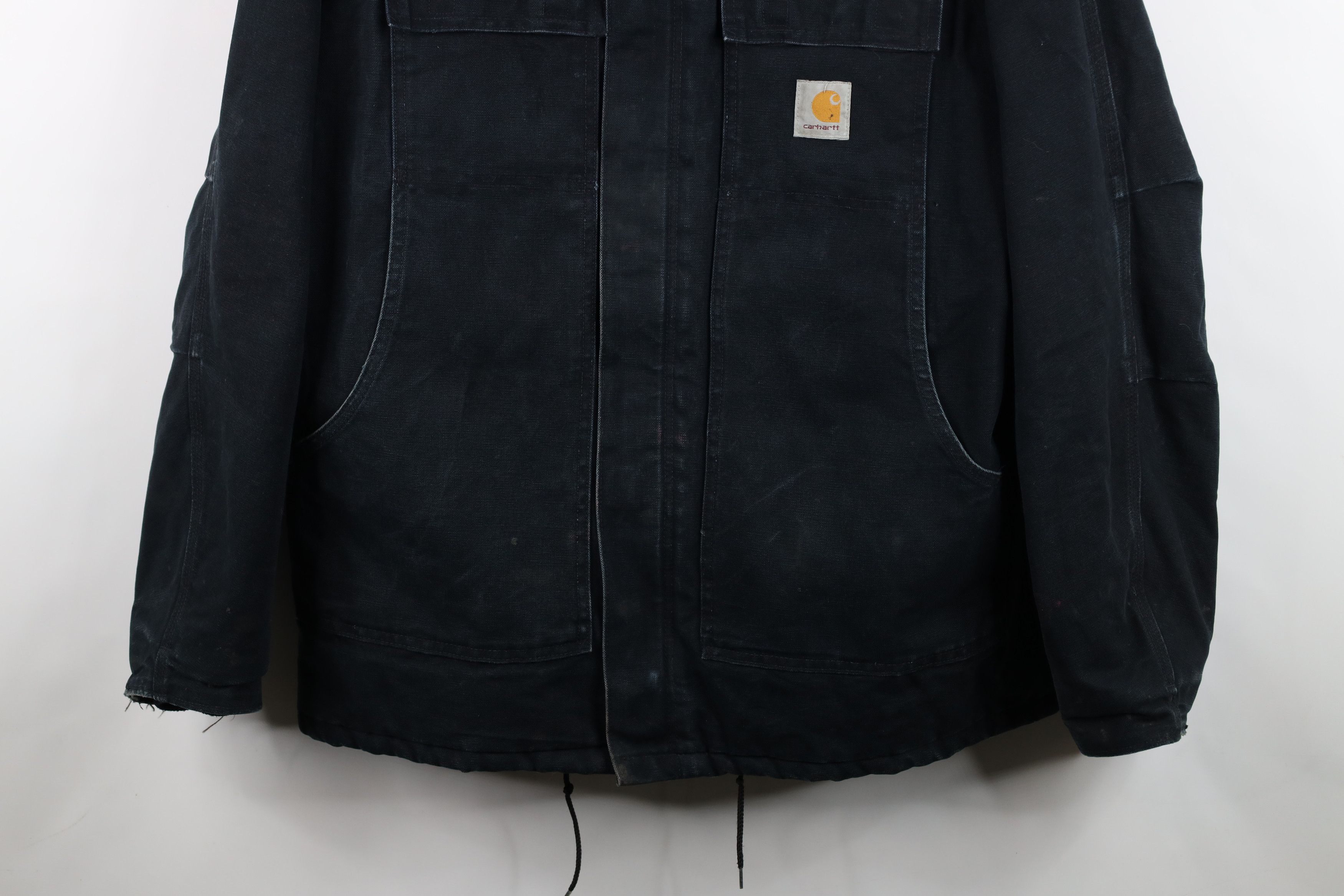 Carhartt Vintage 90s Carhartt Canvas Chore Barn Jacket Black USA Size US XXL / EU 58 / 5 - 3 Thumbnail