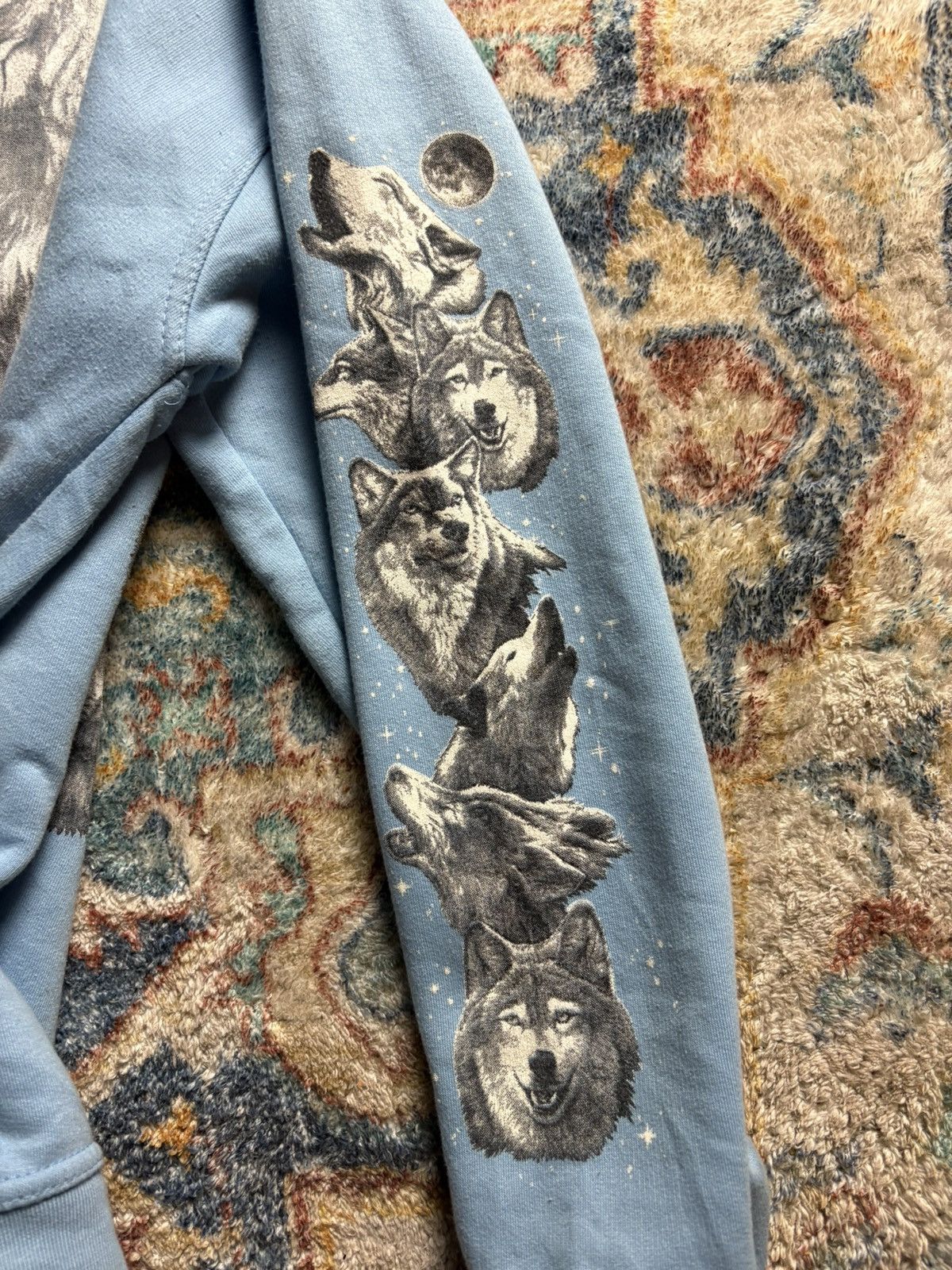 Vintage Wolf Animal Pullover Hoodie Large Size US L / EU 52-54 / 3 - 6 Thumbnail