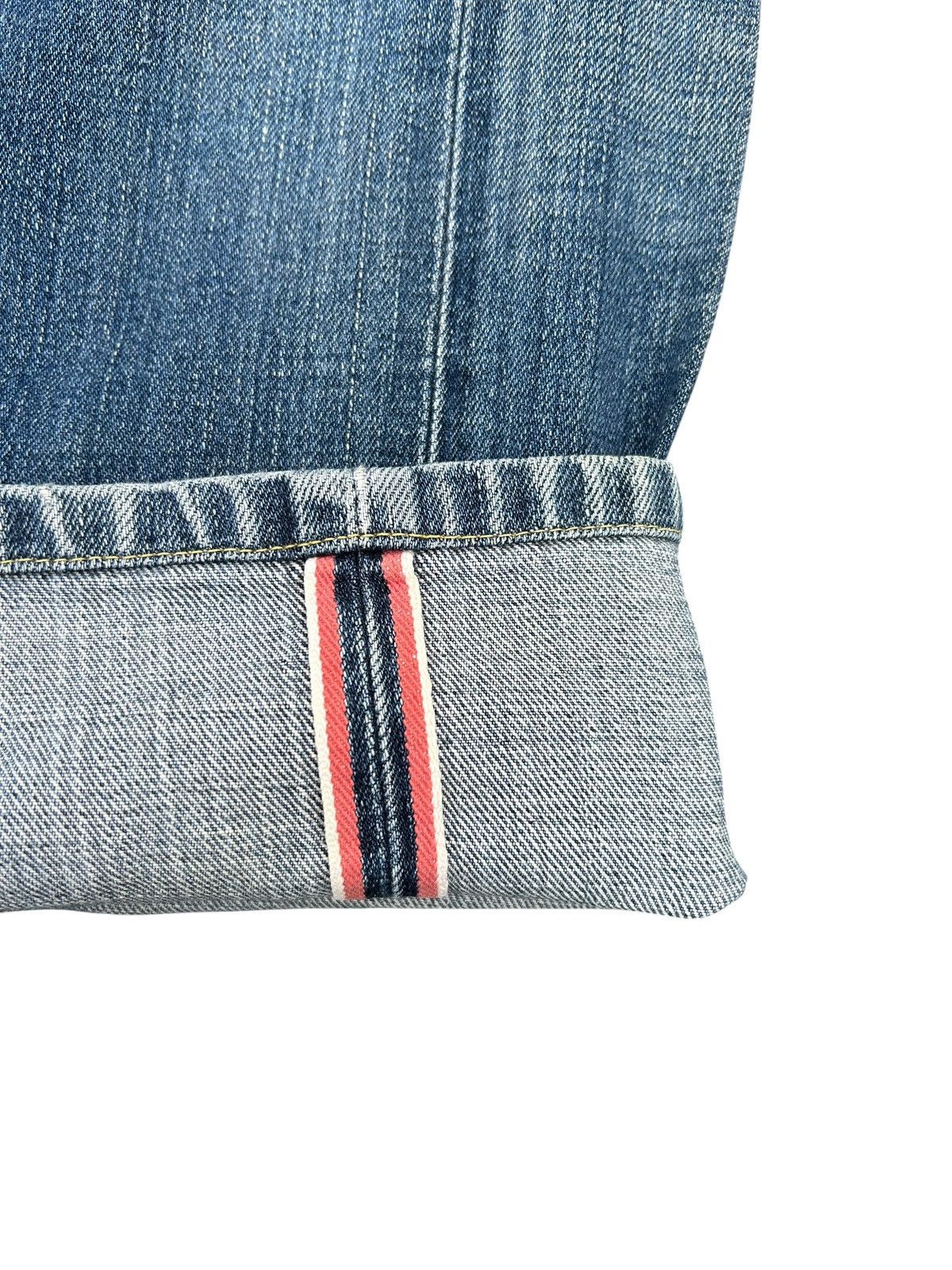 Kapital Buckle Back Vintage Edwin Selvedge Distressed Denim Jeans Size US 37 - 3 Thumbnail