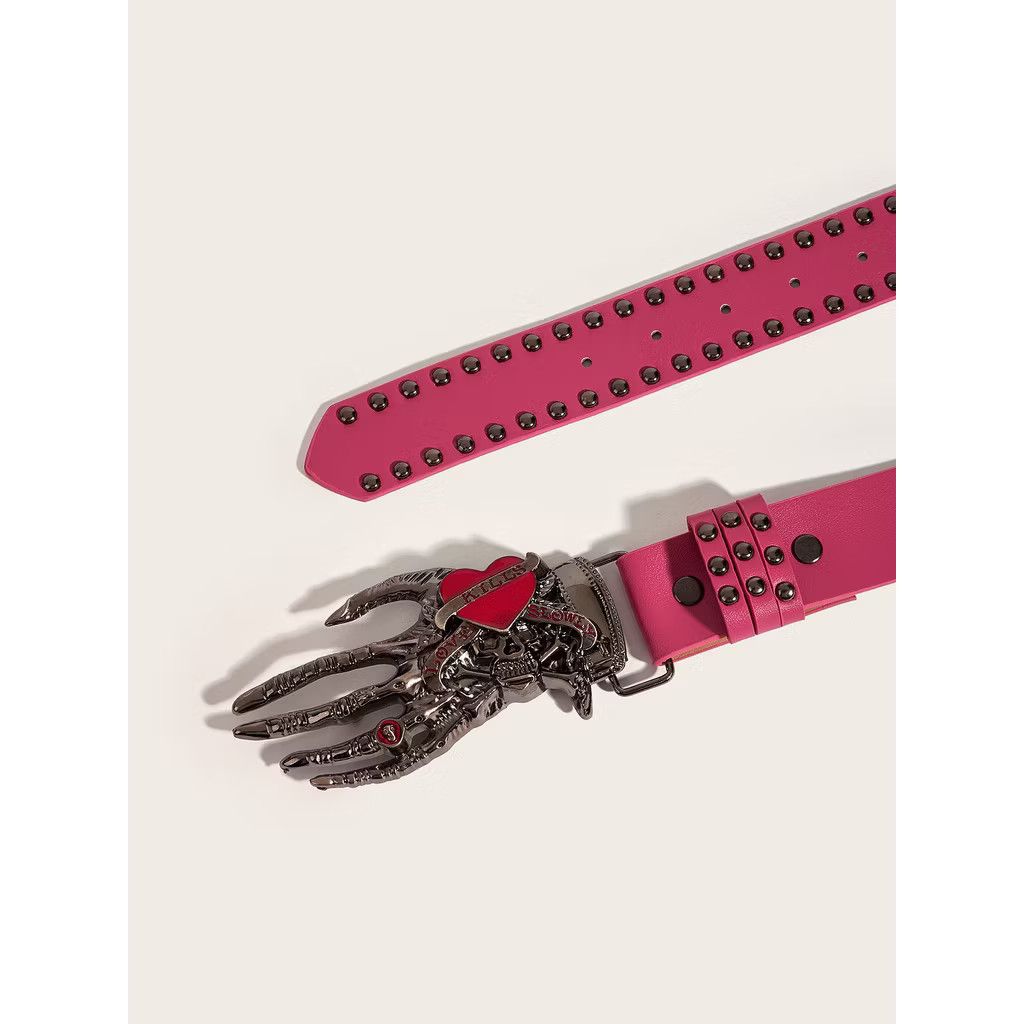 Japanese Brand Pink heart skull palm belt Size ONE SIZE - 4 Thumbnail