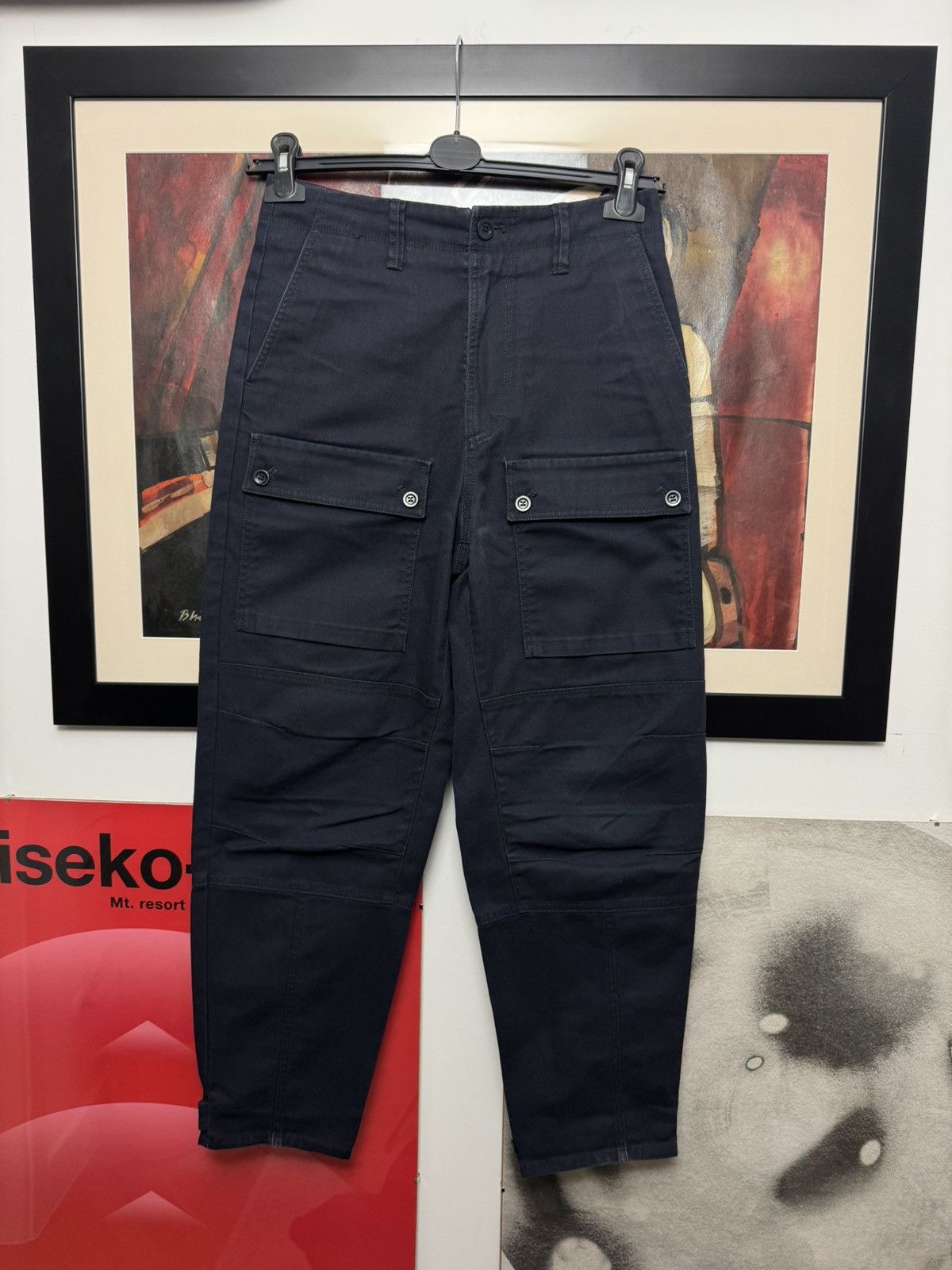 Acne Studios Acne Studios Abbi Relaxed Utility Twill Cargo Pants Navy Size US 28 / EU 44 - 1 Thumbnail
