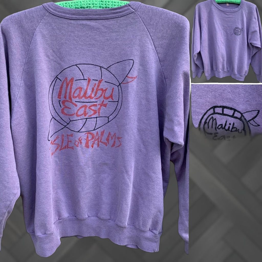 Vintage VINTAGE Malibu East Isle of Palms raglan sweatshirt volleyball surfboard sweater Size US M / EU 48-50 / 2 - 1 Thumbnail