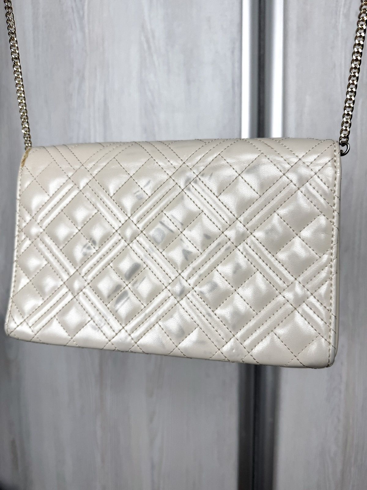 Love Moschino Love Moschino beige clutch shoulder bag faux leather Size ONE SIZE - 10 Thumbnail