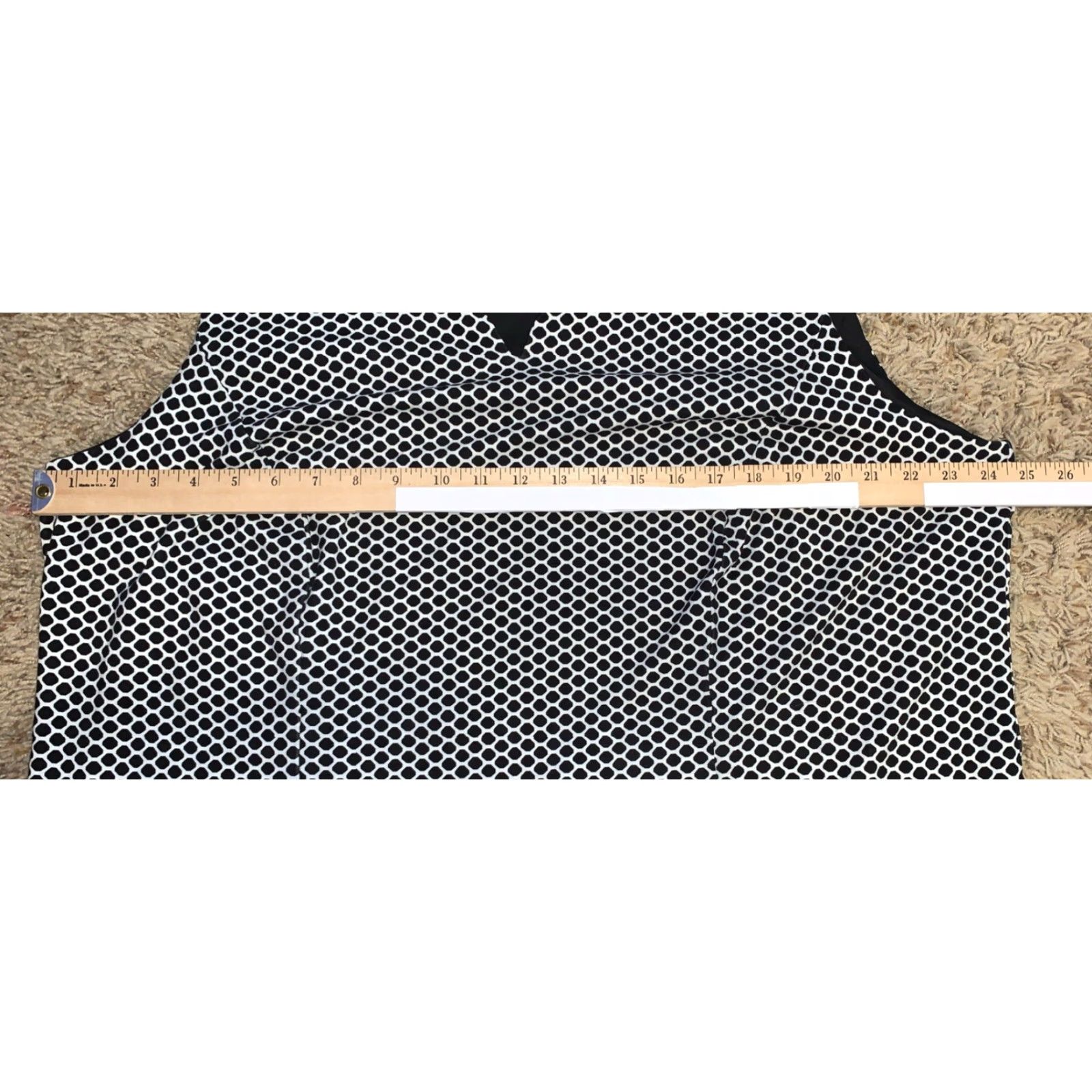 Talbots Talbots Plus 20 Tank Dress Ladies Black White Poly Spandex Knit Knee Length Sleeveless Round Neck Zipper Back 2247 Size 3XL / US 20-22 - 3 Thumbnail
