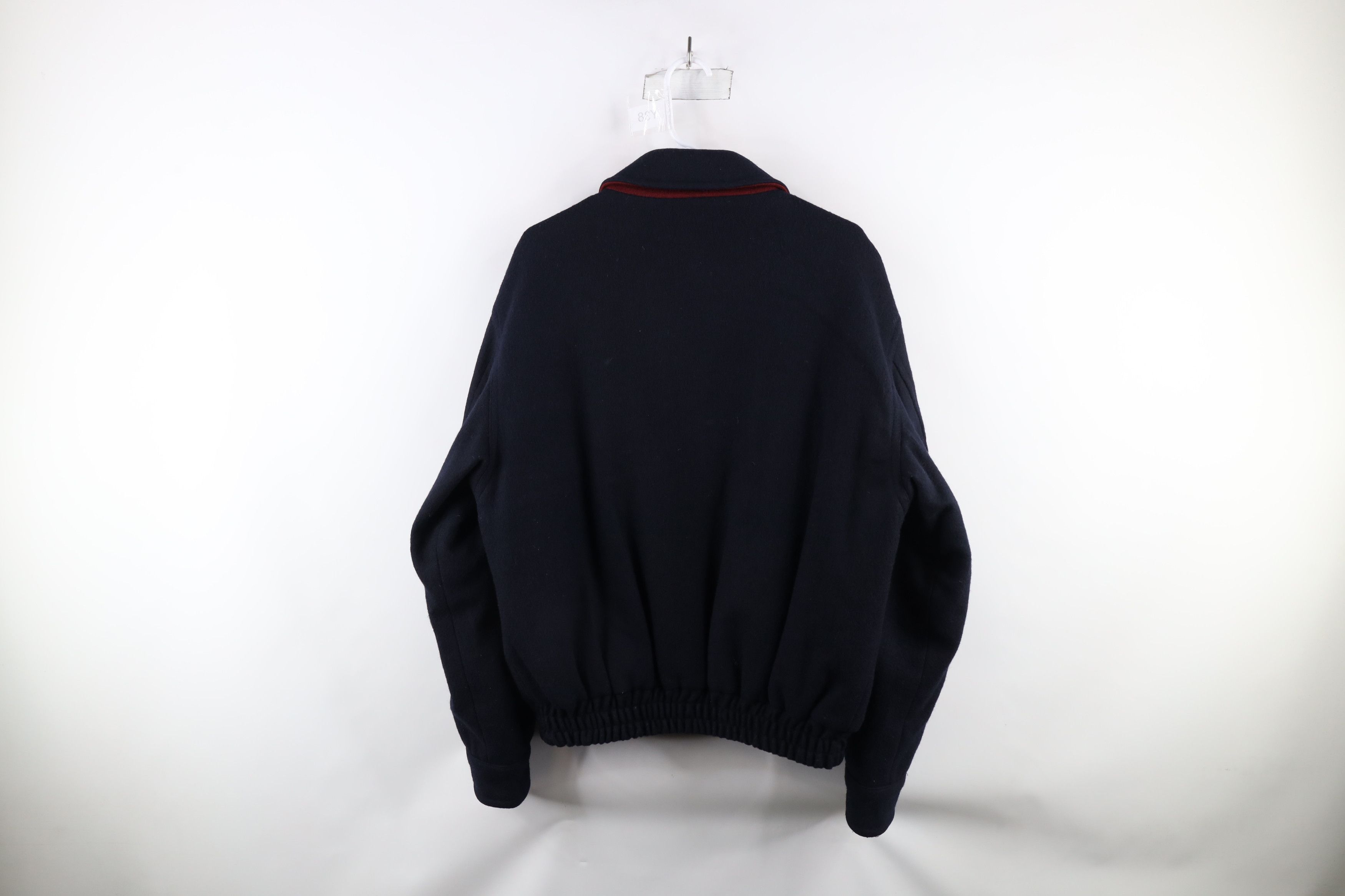Vintage Vintage 90s Streetwear Full Zip Flight Bomber Jacket Blue Size US M / EU 48-50 / 2 - 10 Thumbnail