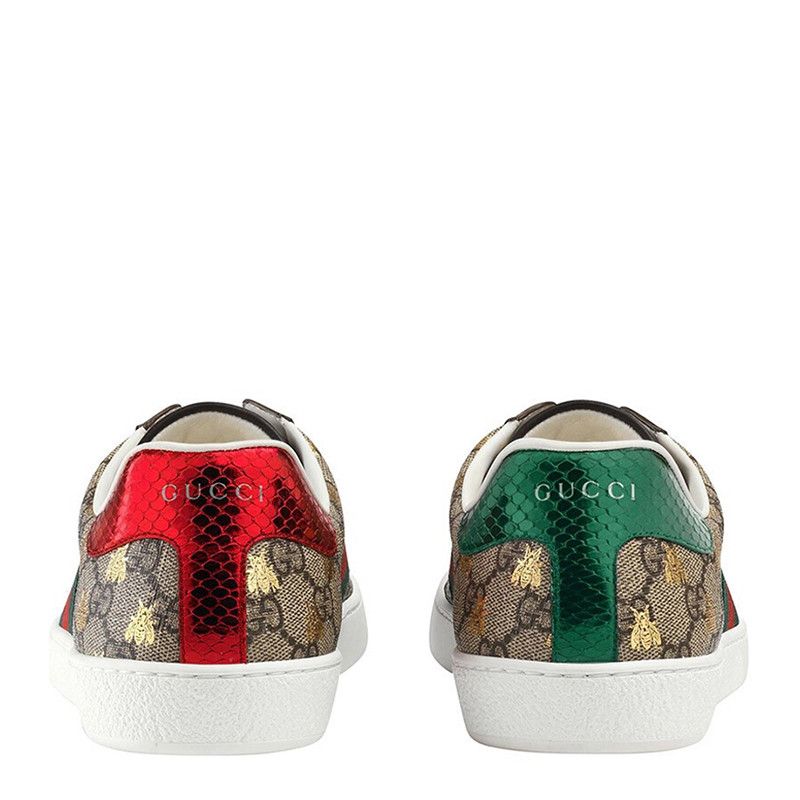 Gucci o1s1wg110525 Men's Ace GG Supreme Bees Sneakers Multicolor Size US 15 / EU 48 - 3 Thumbnail