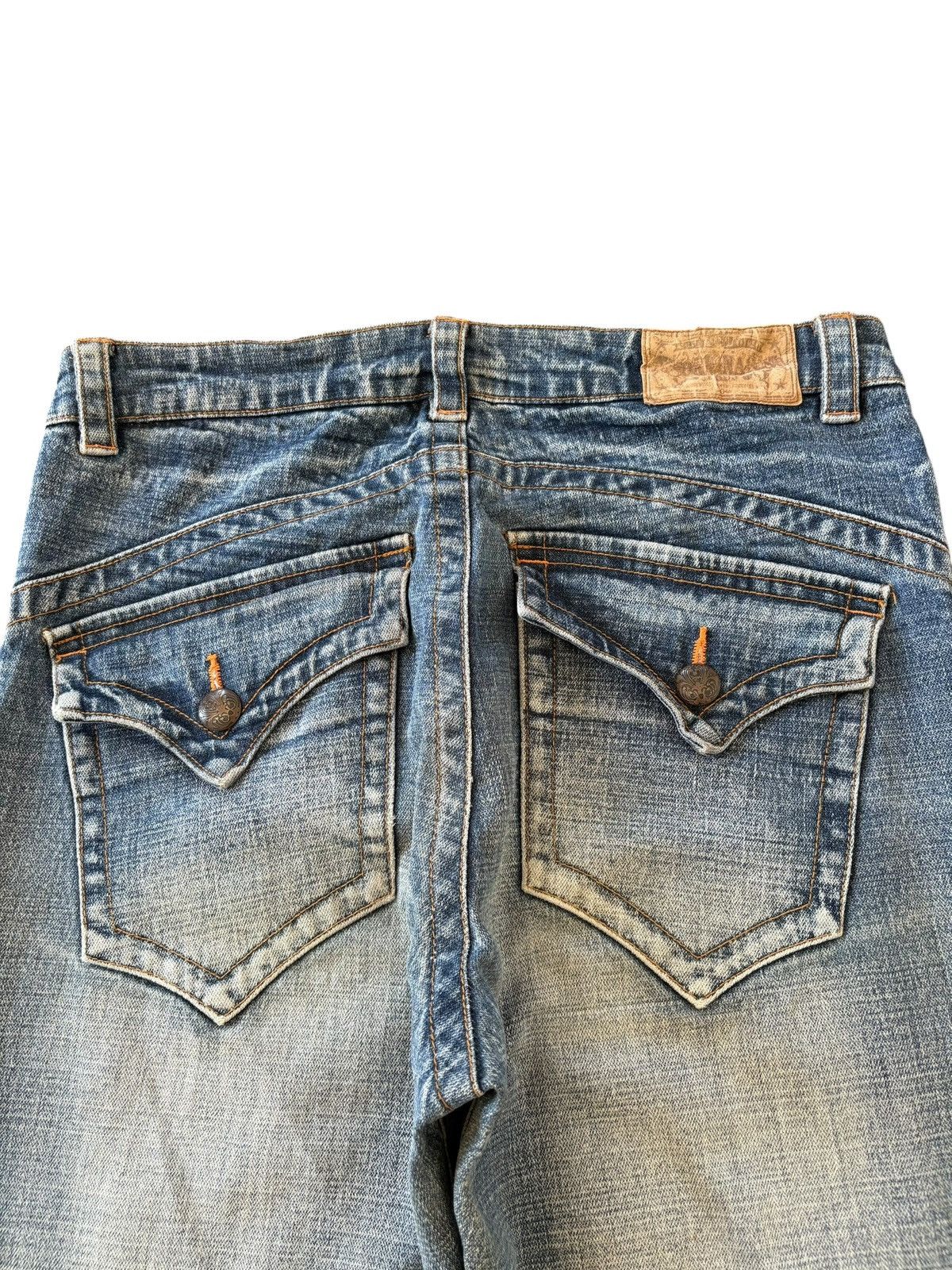 Hysteric Glamour Vintage Japanese Brand Distress High Rise Flare Jeans Size 32" / US 10 / IT 46 - 4 Thumbnail