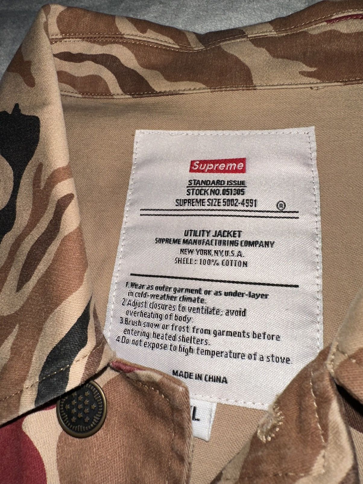 Supreme Supreme SS13 Red Camo Utility Jacket Size US XL / EU 56 / 4 - 3 Thumbnail