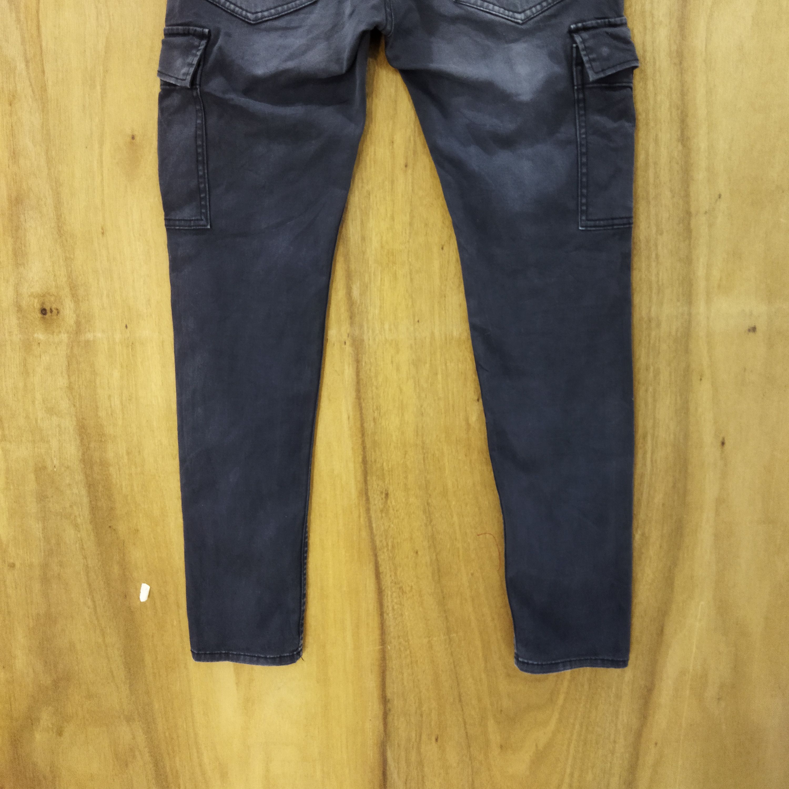 Japanese Brand BAYFLOW BLACK SKINNY CARGO PANTS Size US 28 / EU 44 - 9 Thumbnail