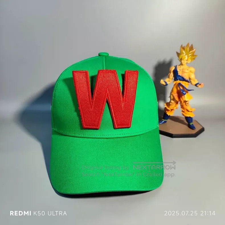 Walter Van Beirendonck Green W-letter baseball cap