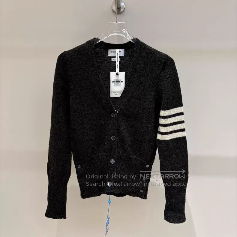 Thom Browne Thom Browne Gray Wool Cardigan Size US XS / EU 42 / 0 - 1 Thumbnail