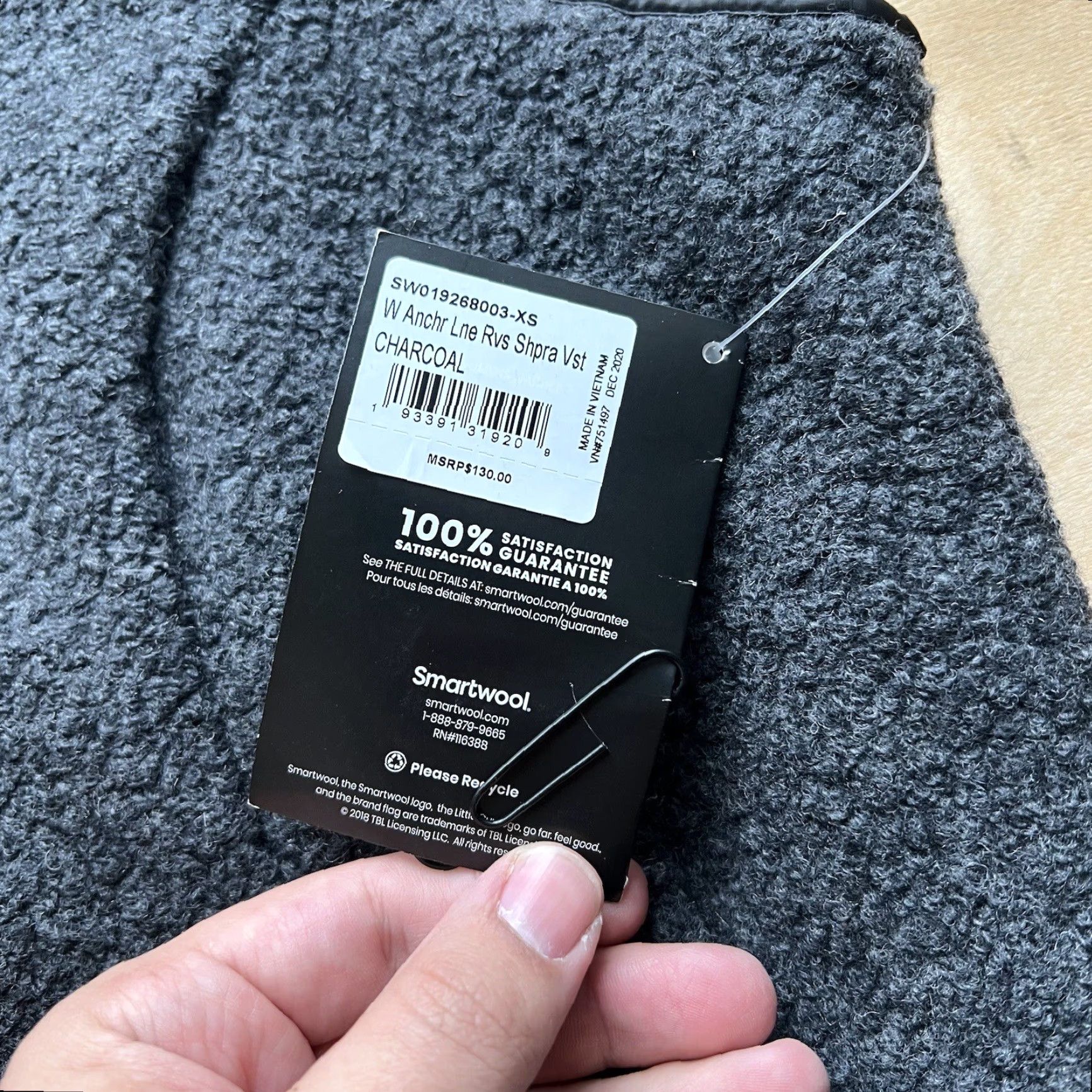 Smartwool SmartWool Anchor Line Reversible Sherpa Vest Women's XS Gray Outerwear NWT Size XS / US 0-2 / IT 36-38 - 6 Thumbnail