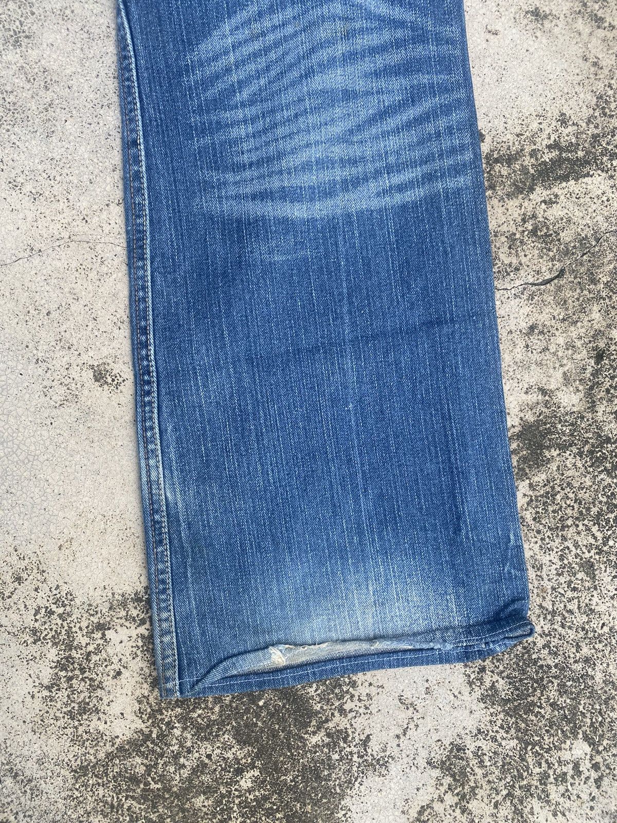 Japanese Brand Flare Jeans Root Three Distressed Fade Bootcut Size US 30 / EU 46 - 19 Thumbnail