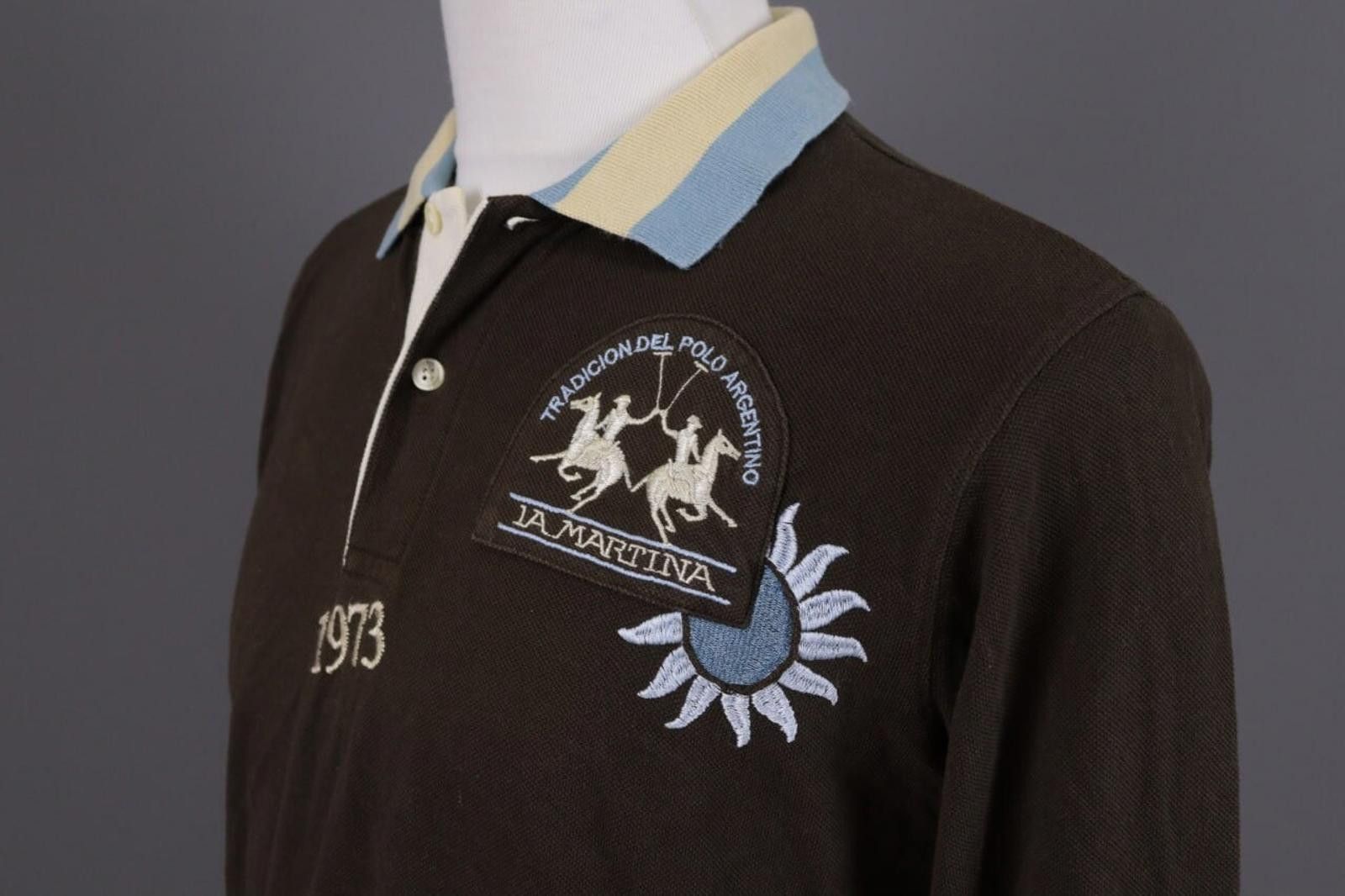 La Martina La Martina Archive 1973 Brown Rubgy Polo Shirt Size M Size US M / EU 48-50 / 2 - 9 Thumbnail