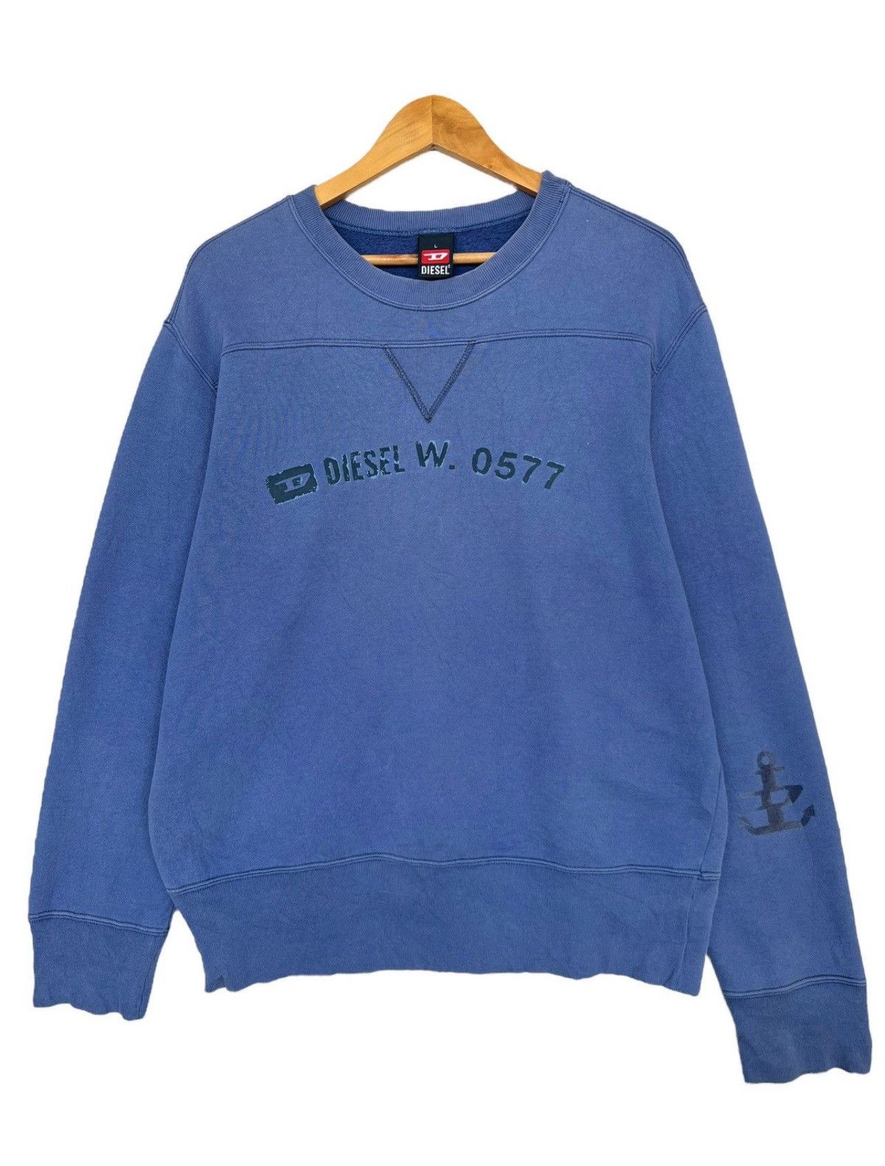 Diesel × JNCO × Vintage Y2K Diesel Spellout Logo Sweatshirt Size US L / EU 52-54 / 3 - 1 Thumbnail
