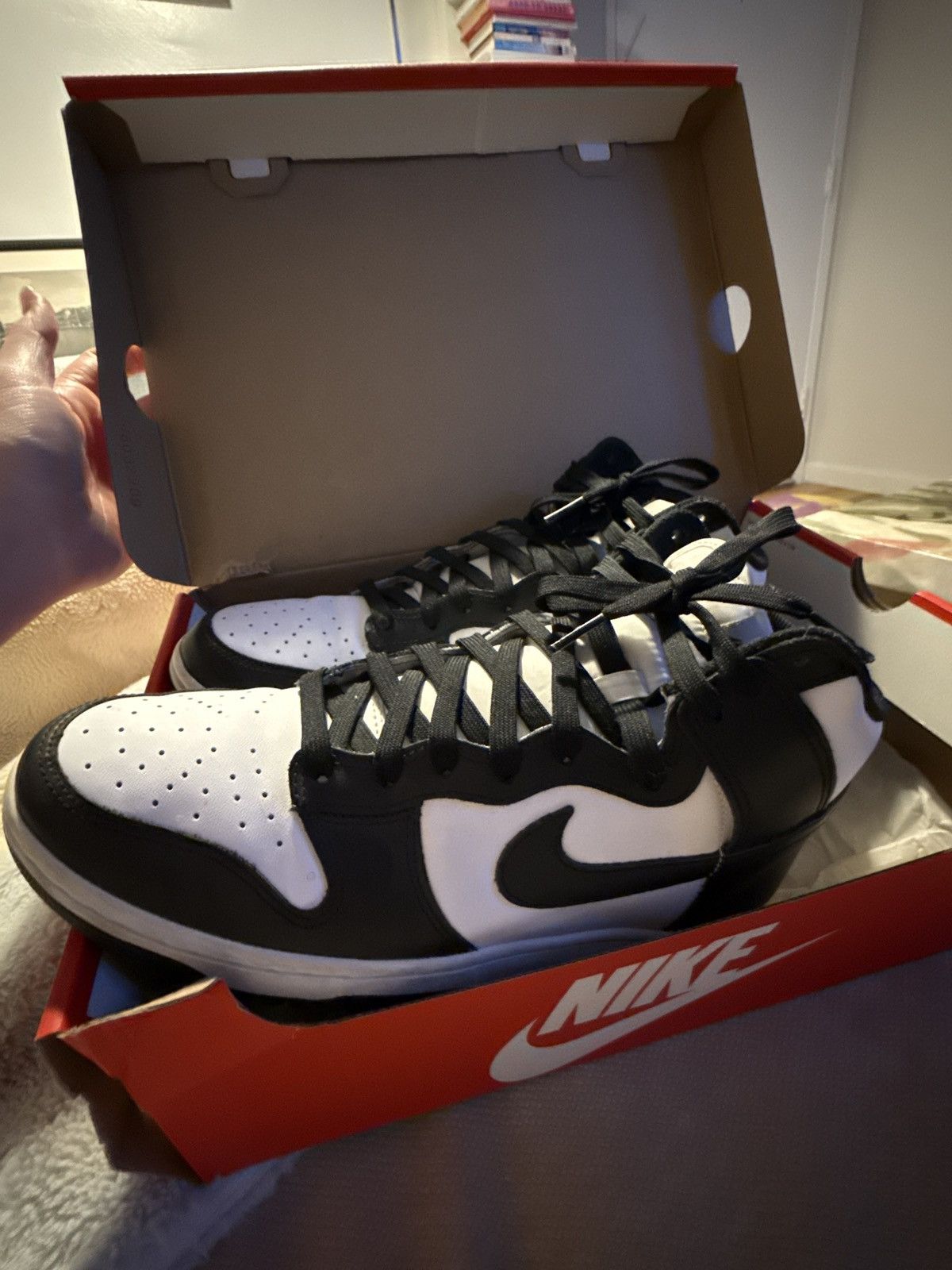 Nike Nike Dunk Hi Retro - black & white Size US 10 / EU 43 - 4 Thumbnail